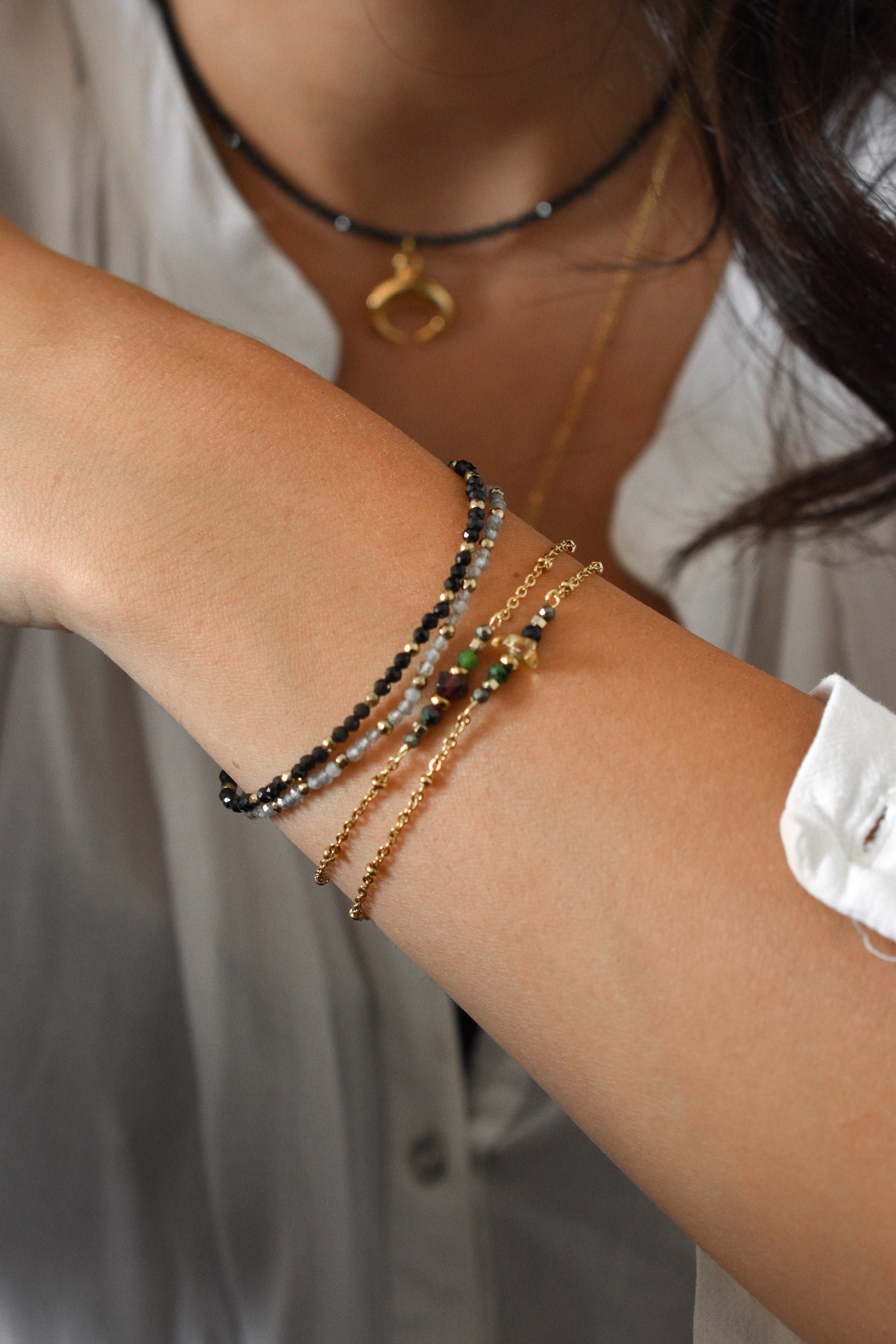 Garnet bracelet GINANDGER Blue