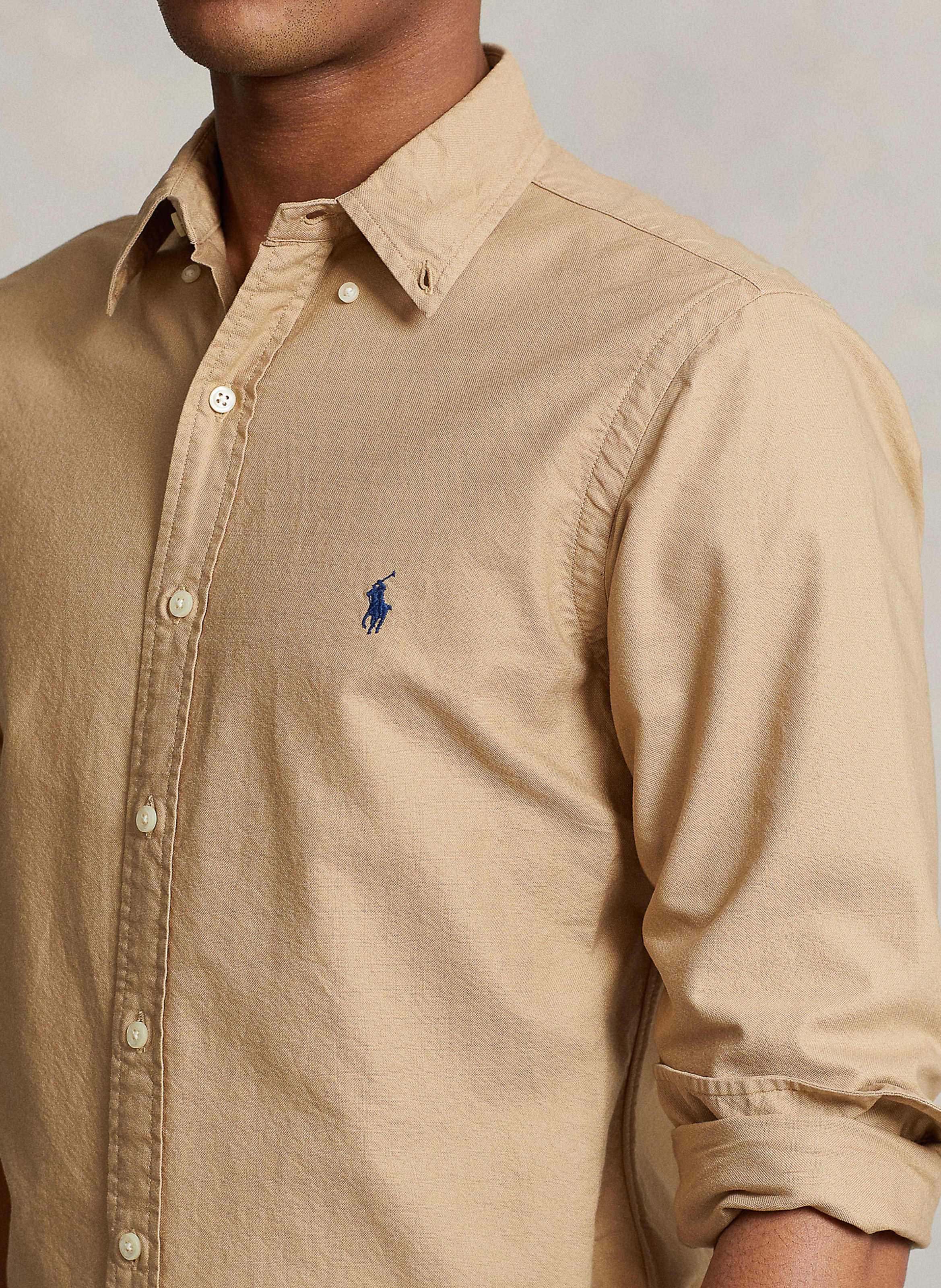 Tan polo shirt ralph lauren online