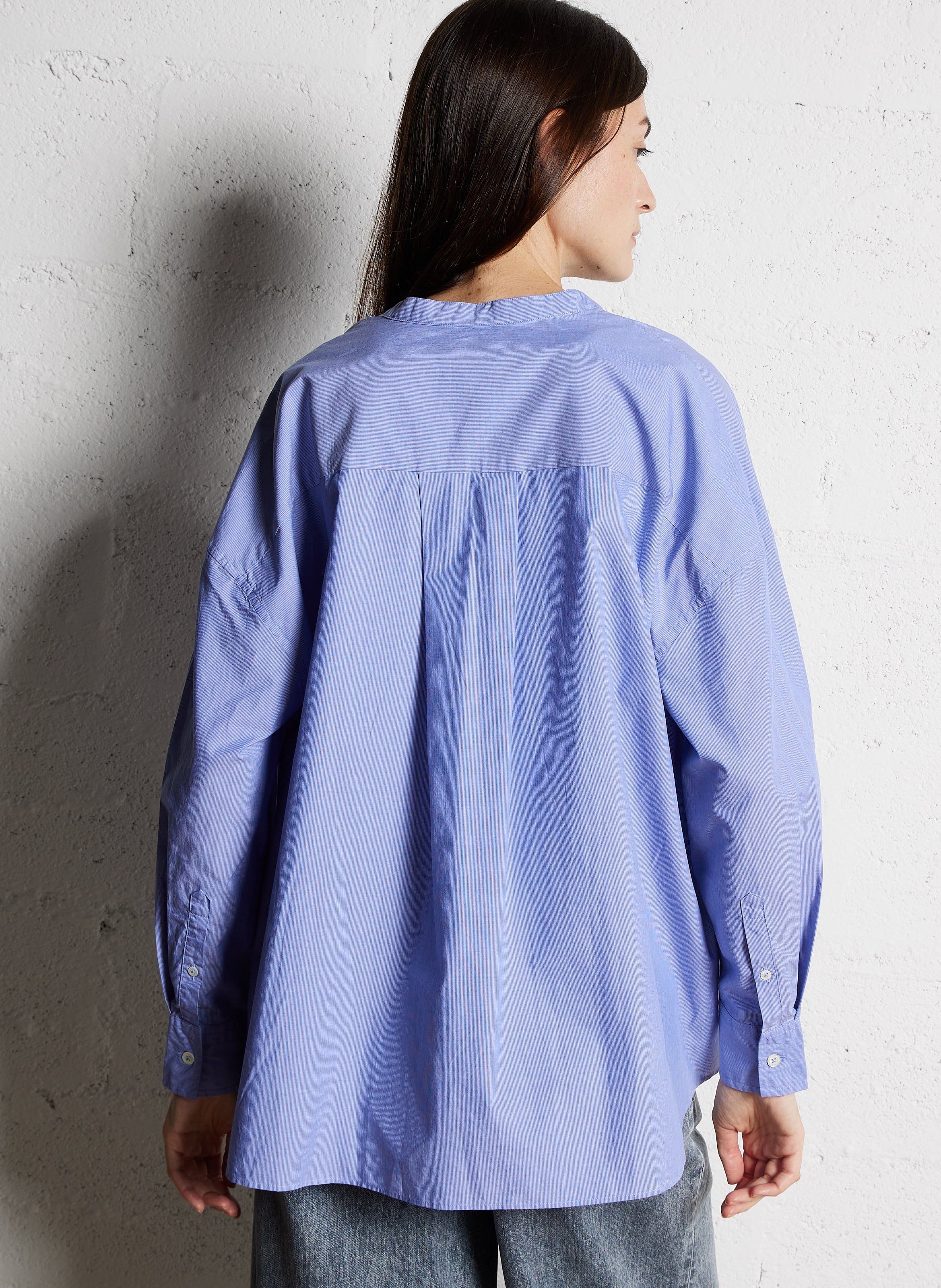 Round-neck cotton shirt BELLEROSE Blue