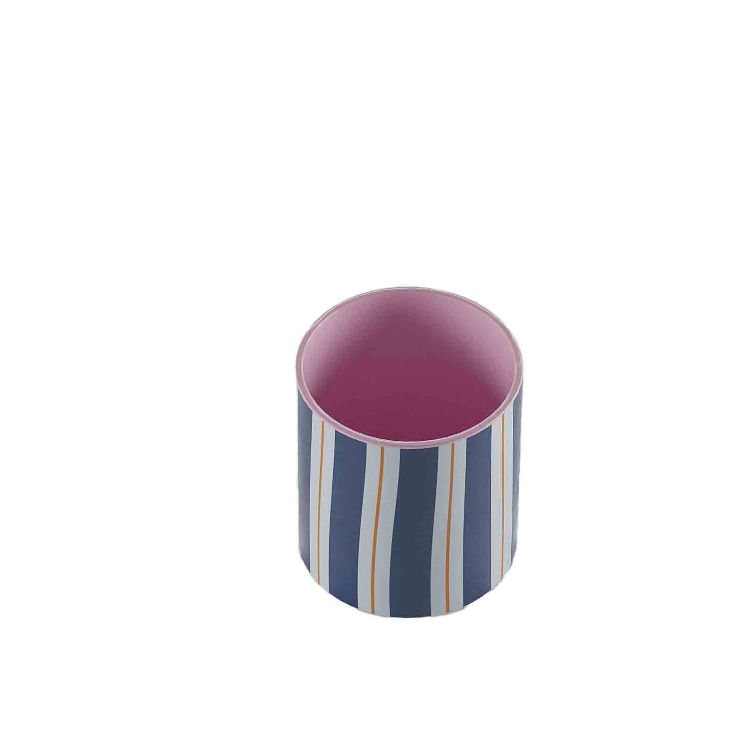 Small cylindrical striped vase POTIRON PARIS