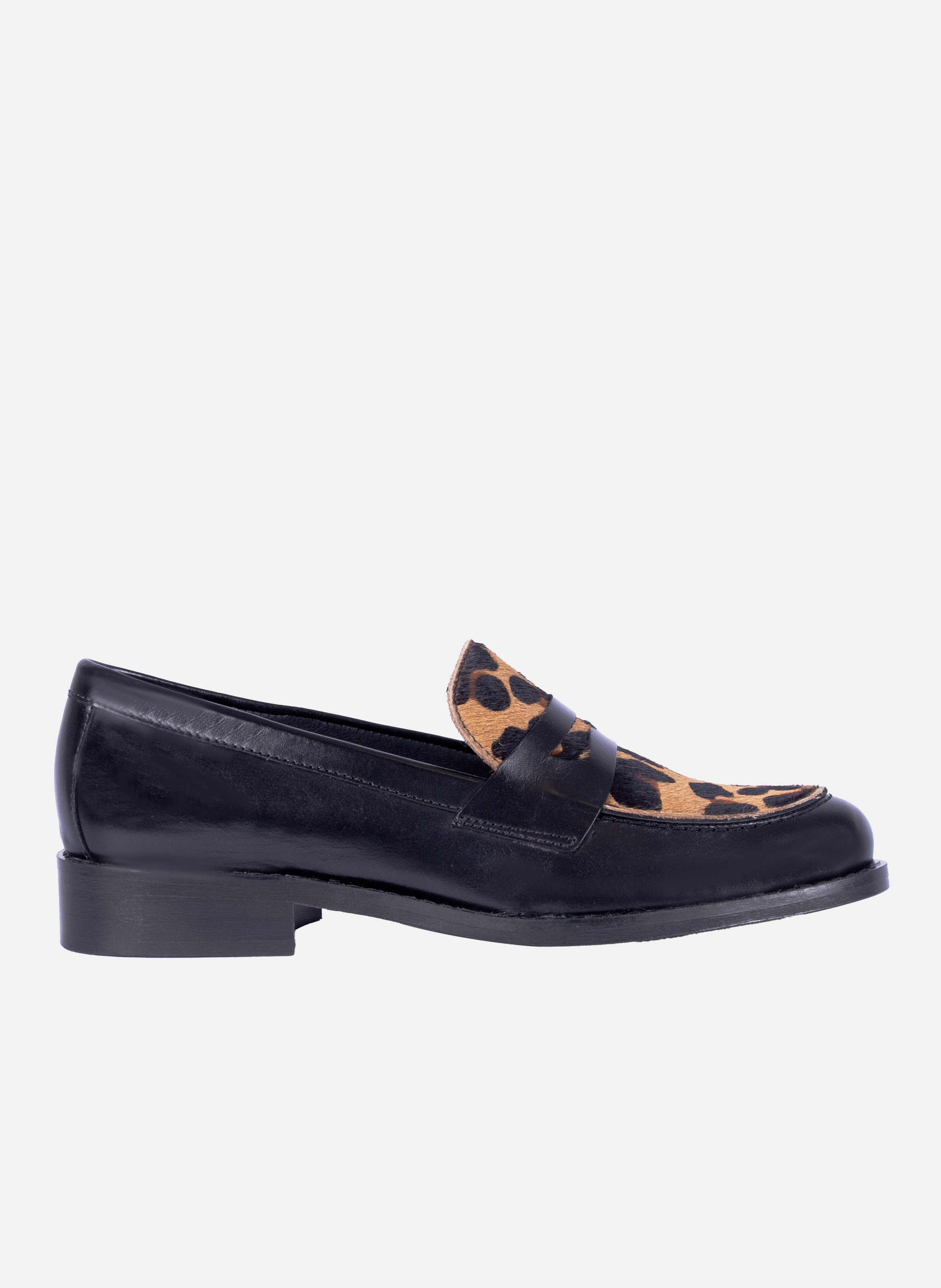 Printed leather moccasins JULES & JENN Black