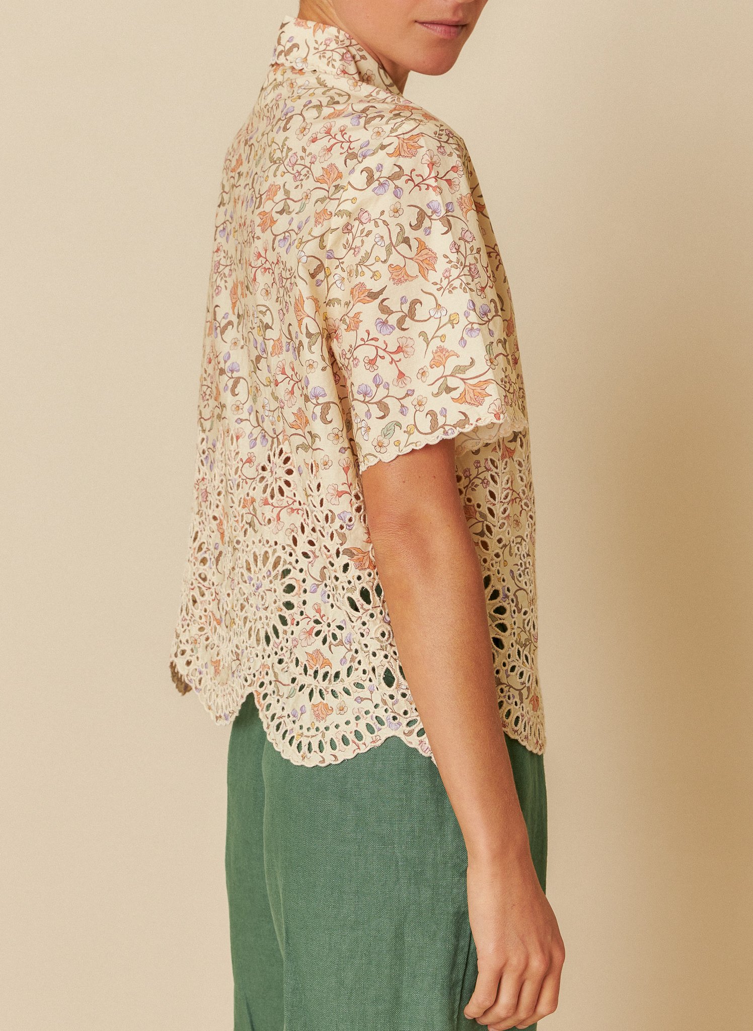 Cibelle printed shirt INDI & COLD Beige