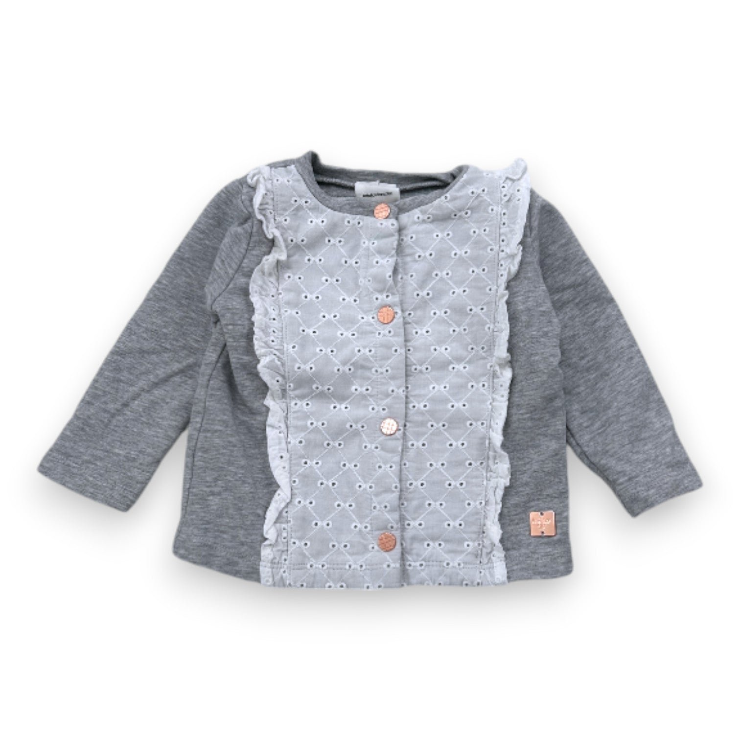 Grey Baby T-shirt - 6 months CARREMENT BEAU - Seconde Main Grey