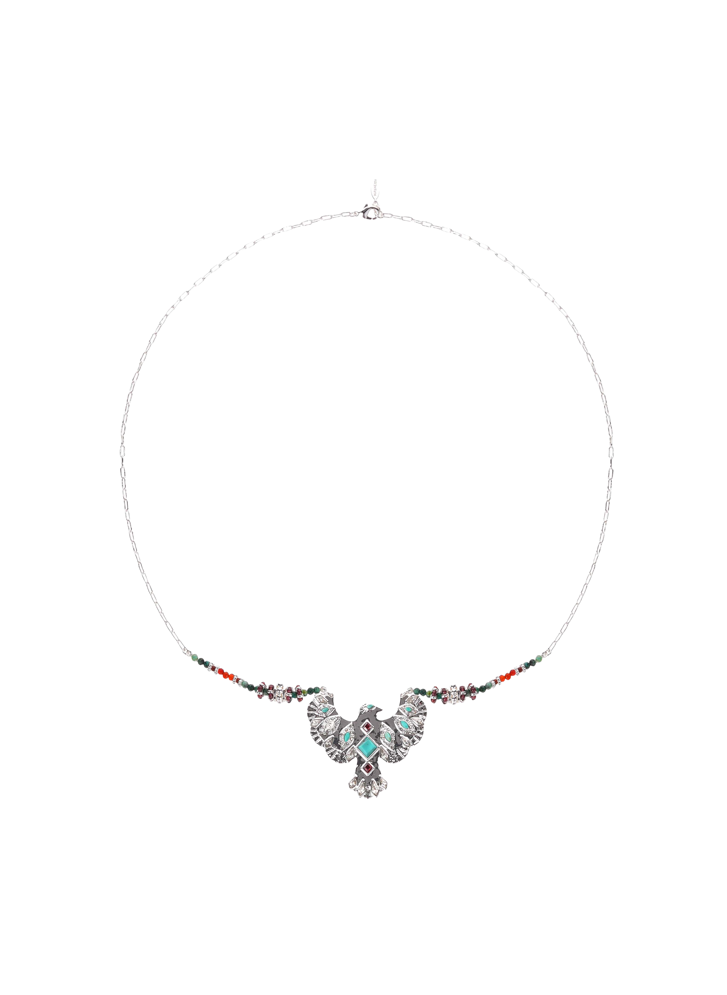 Long necklace with central cabochon HIPANEMA Silver