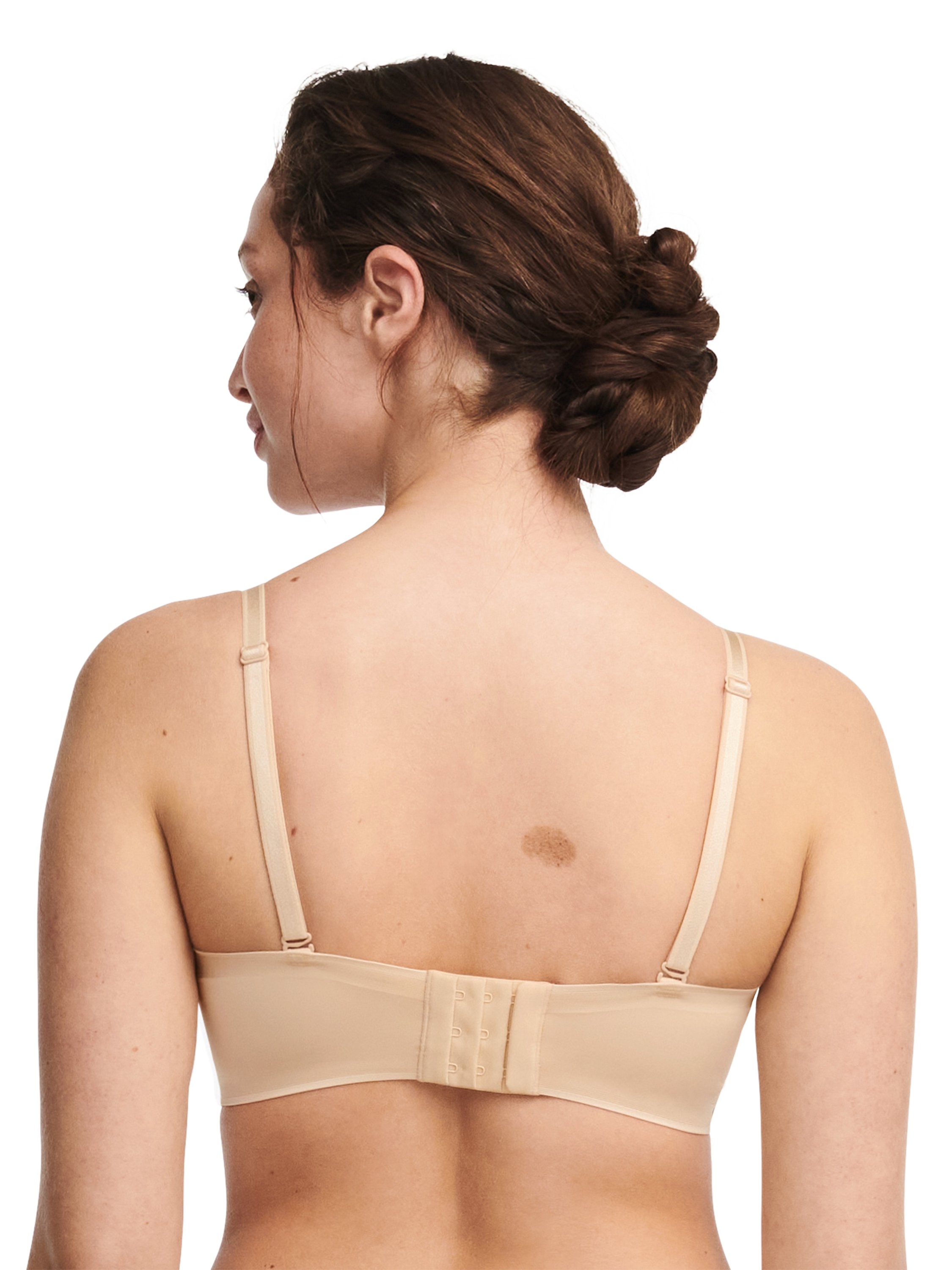 Bandeau bra with cups and removable straps CHANTELLE Beige
