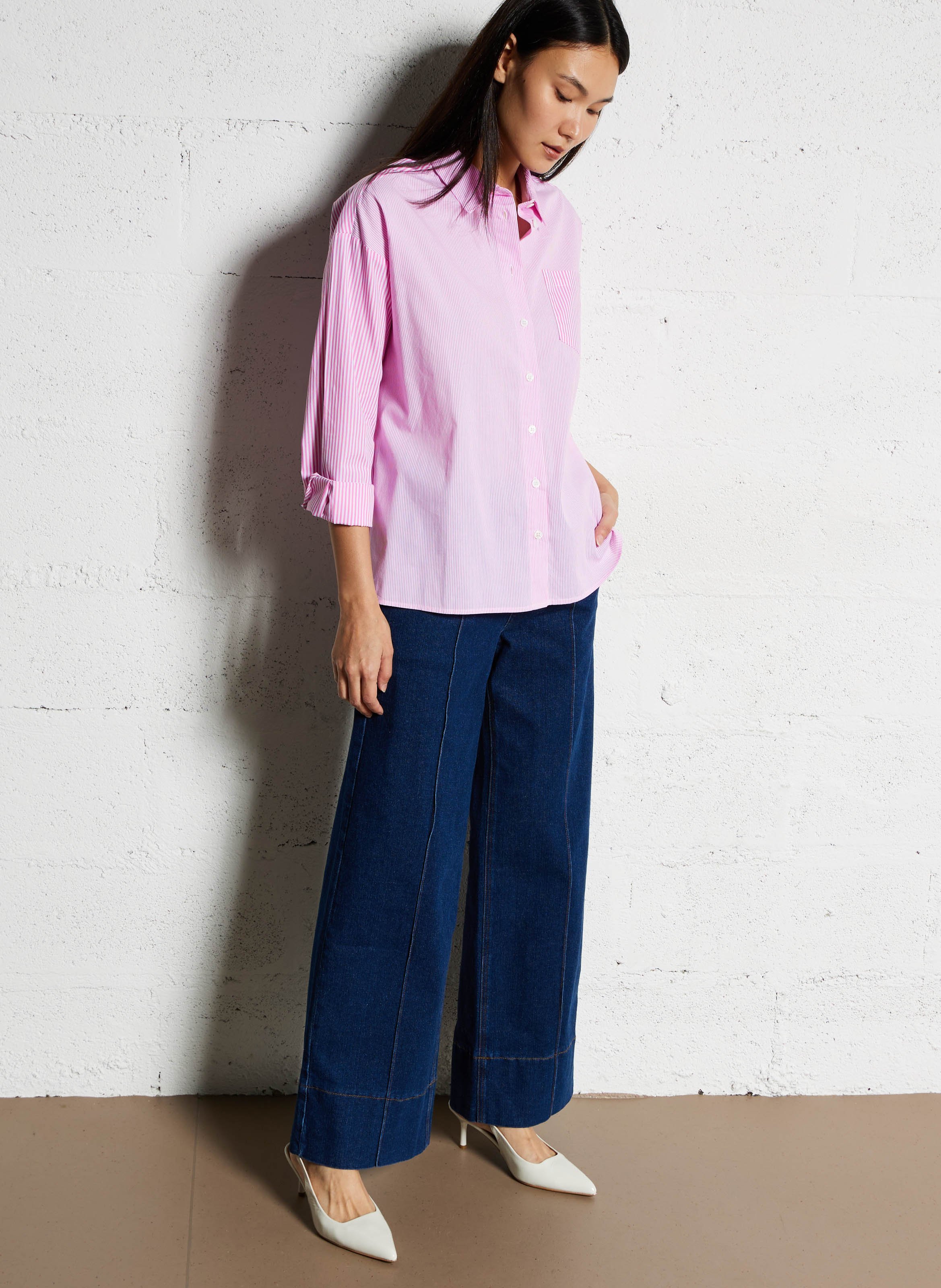 Jean large en coton mélangé LA PETITE ETOILE Bleu