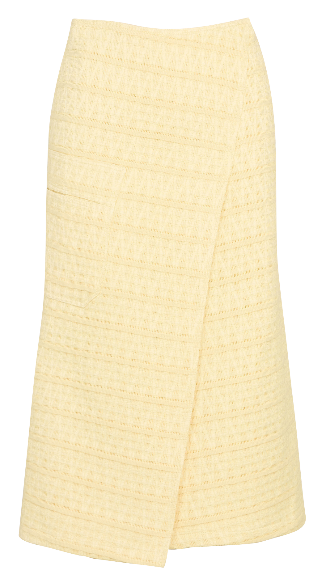 Jupe midi portefeuille effet raphia ROSEANNA Beige