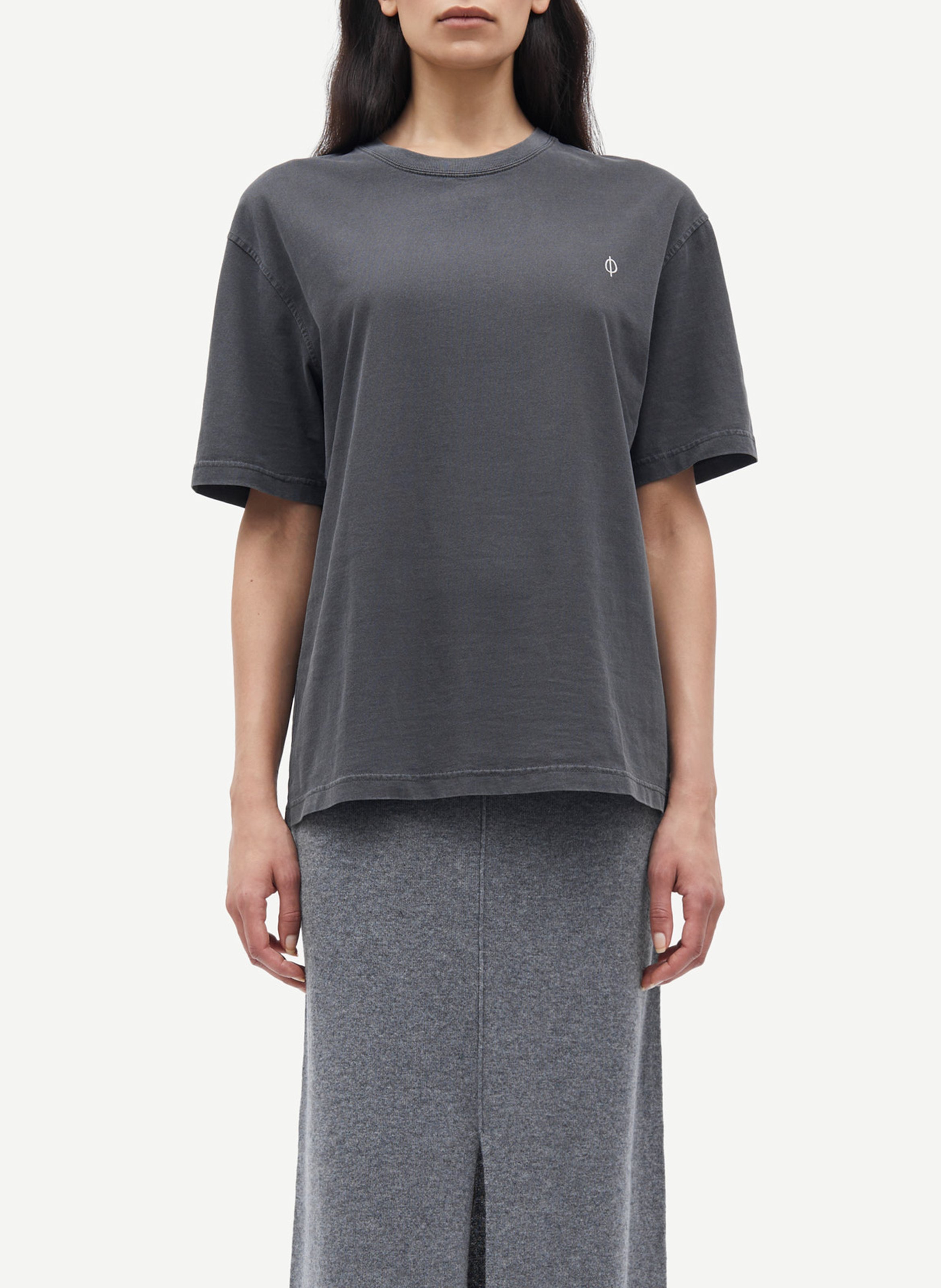 Oversized T-shirt van biokatoen SAMSOE SAMSOE Zwart