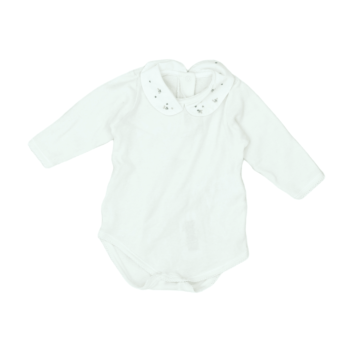 White Baby Bodysuit - 3 months BONPOINT - Seconde Main White