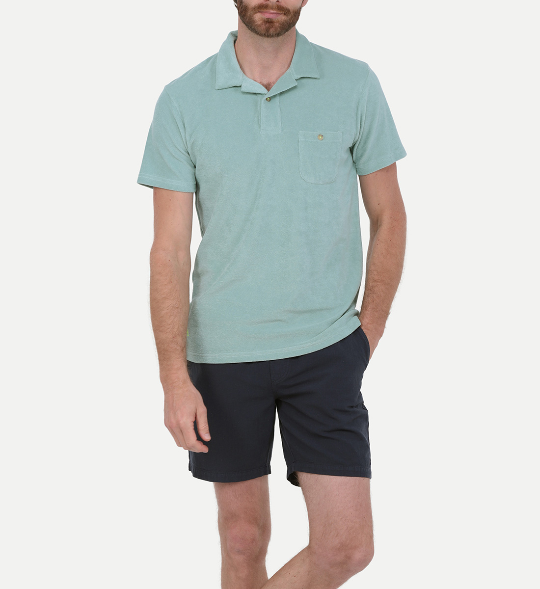 Almond Terry Cloth Polo GILI'S Green