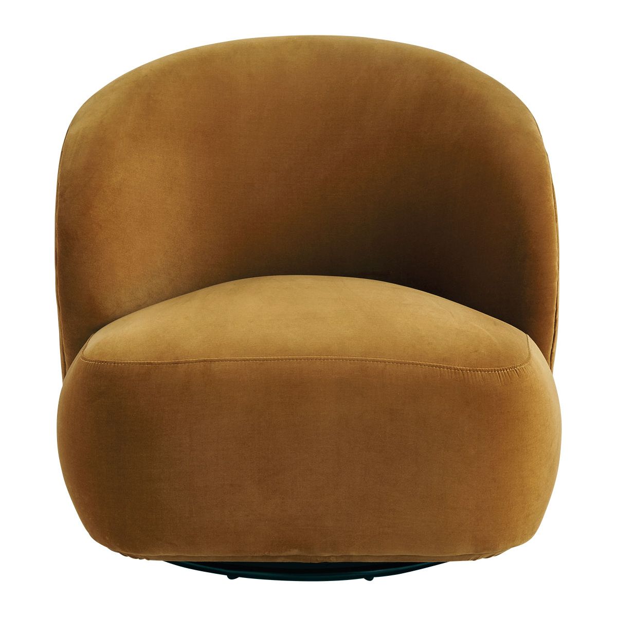 Velvet armchair BLANC D'IVOIRE Yellow