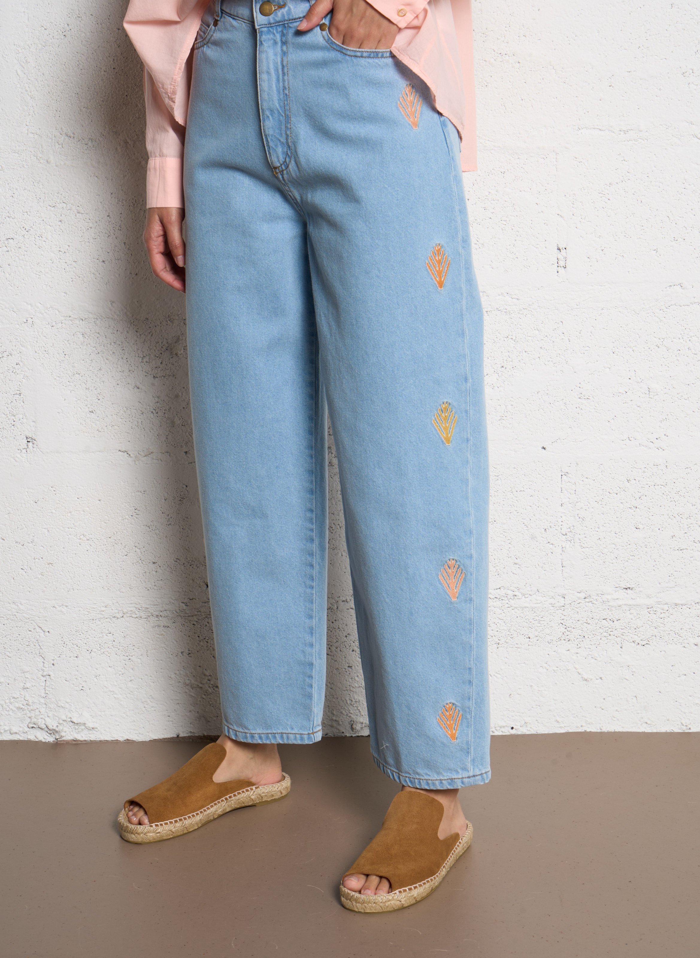 Jean large taille haute TINSELS Bleu