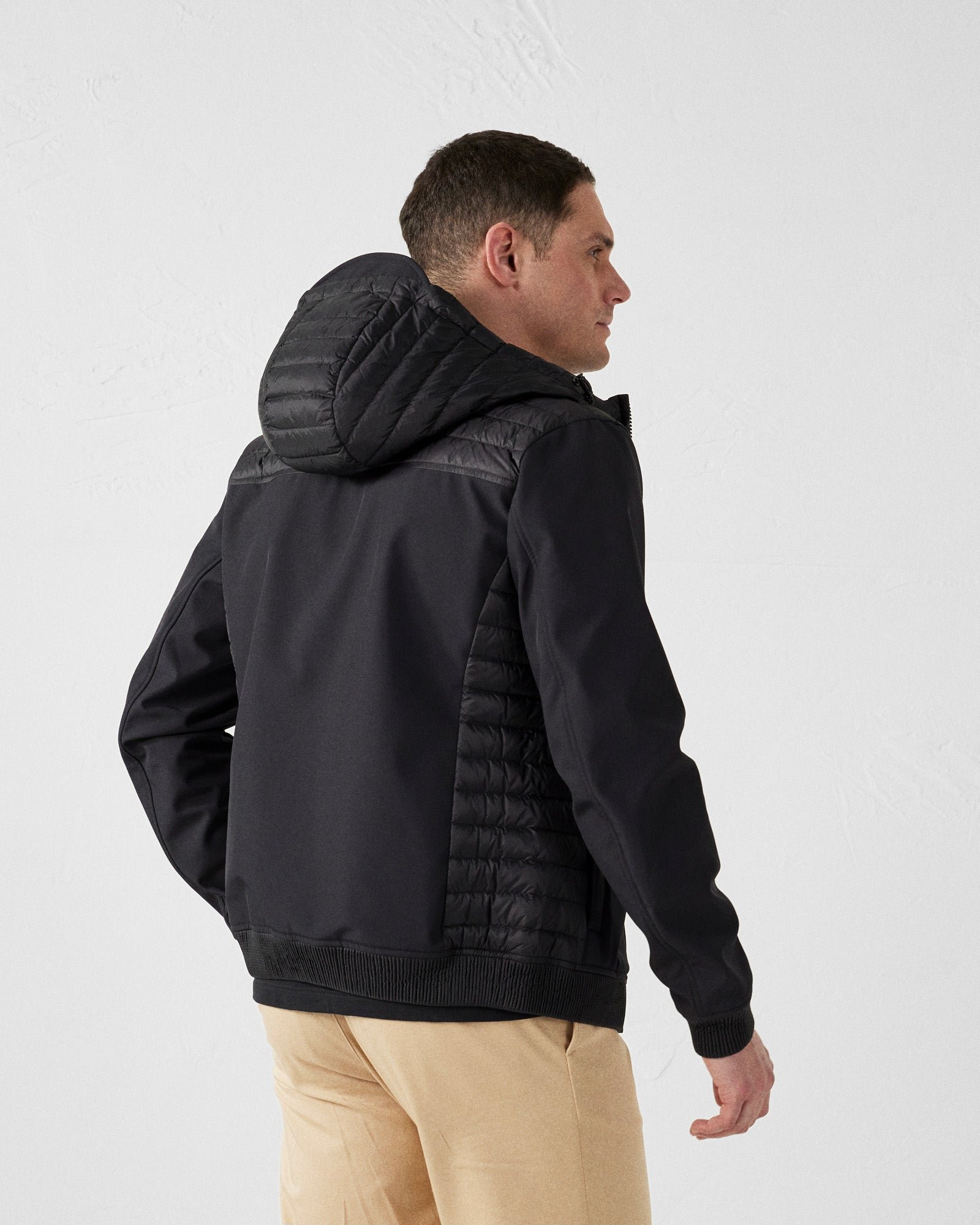 Softshell bi-material paco 2.0 down jacket JOTT Black