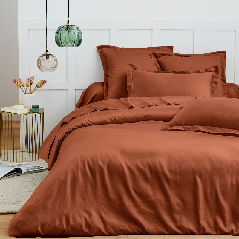 Duvet cover 240 x 220 cm "premium" for a double bed COTON PUR Brown