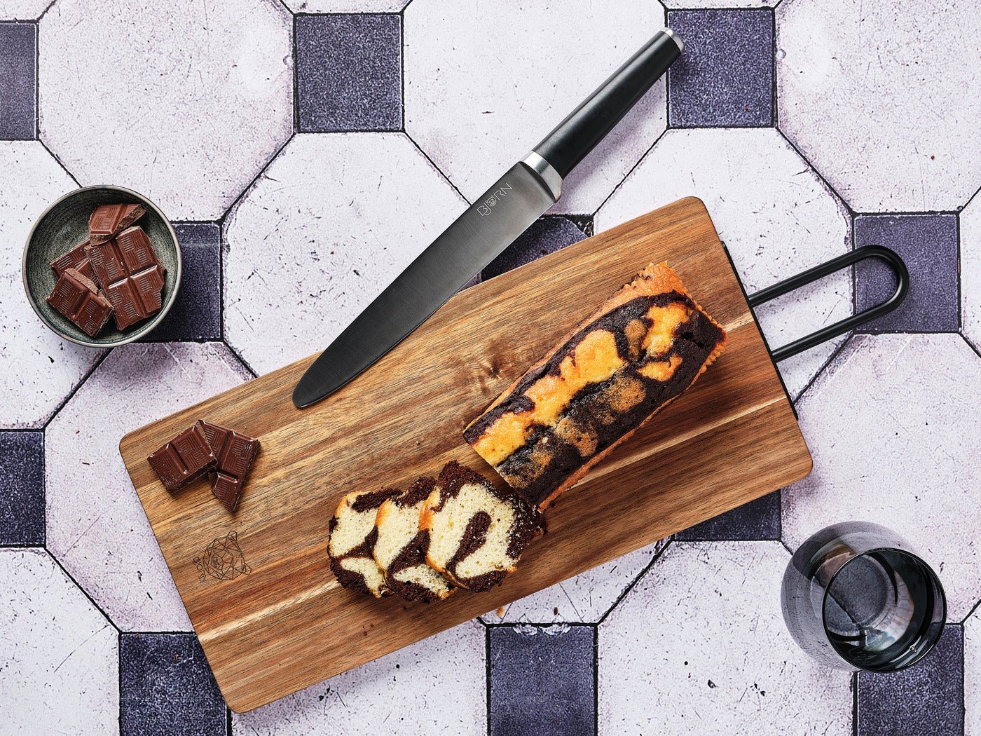 Acacia Wood Cutting Board Stine - 39 x 19cm BJORN Brown