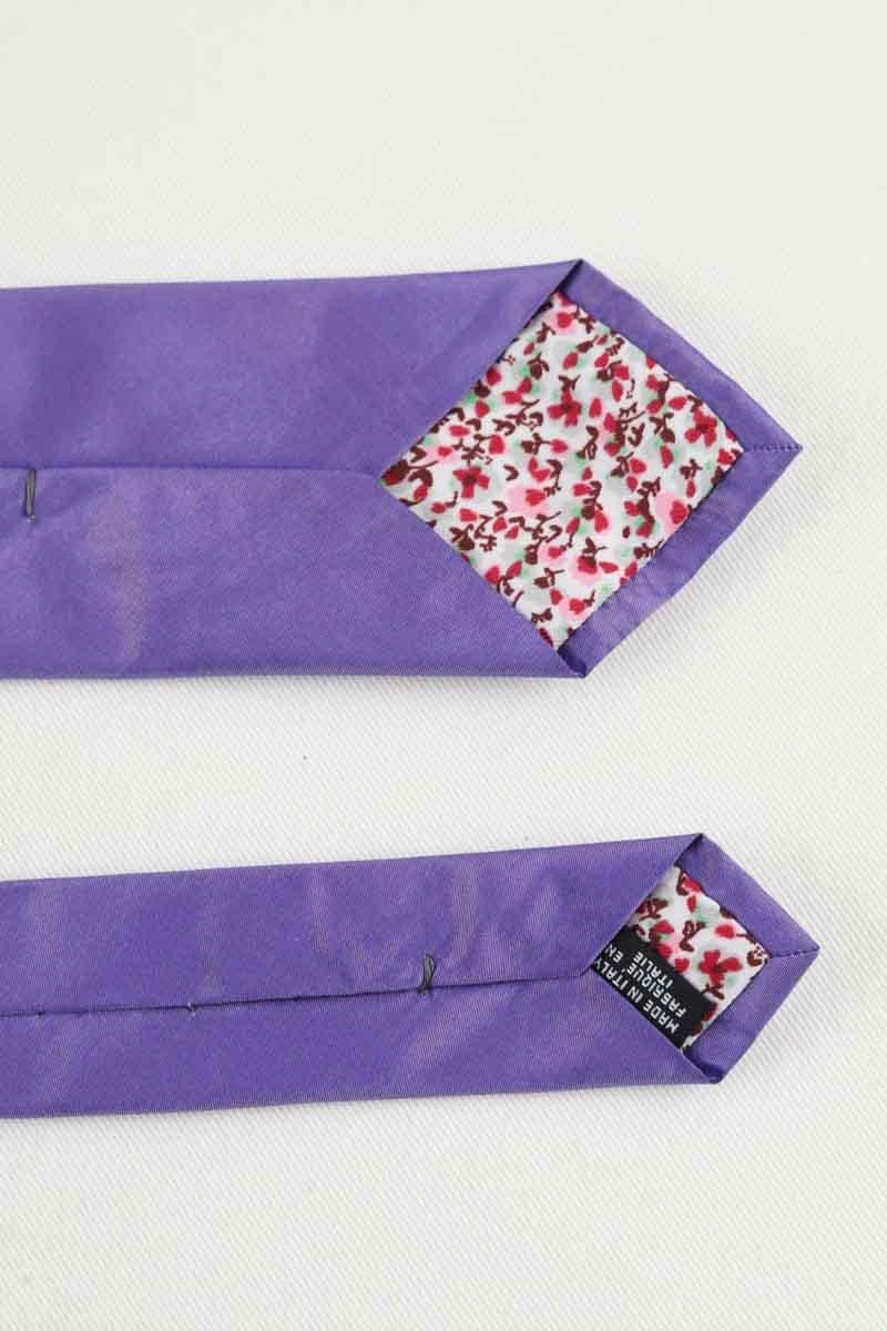 Navelli silk tie KENZO - SECONDE MAIN Purple