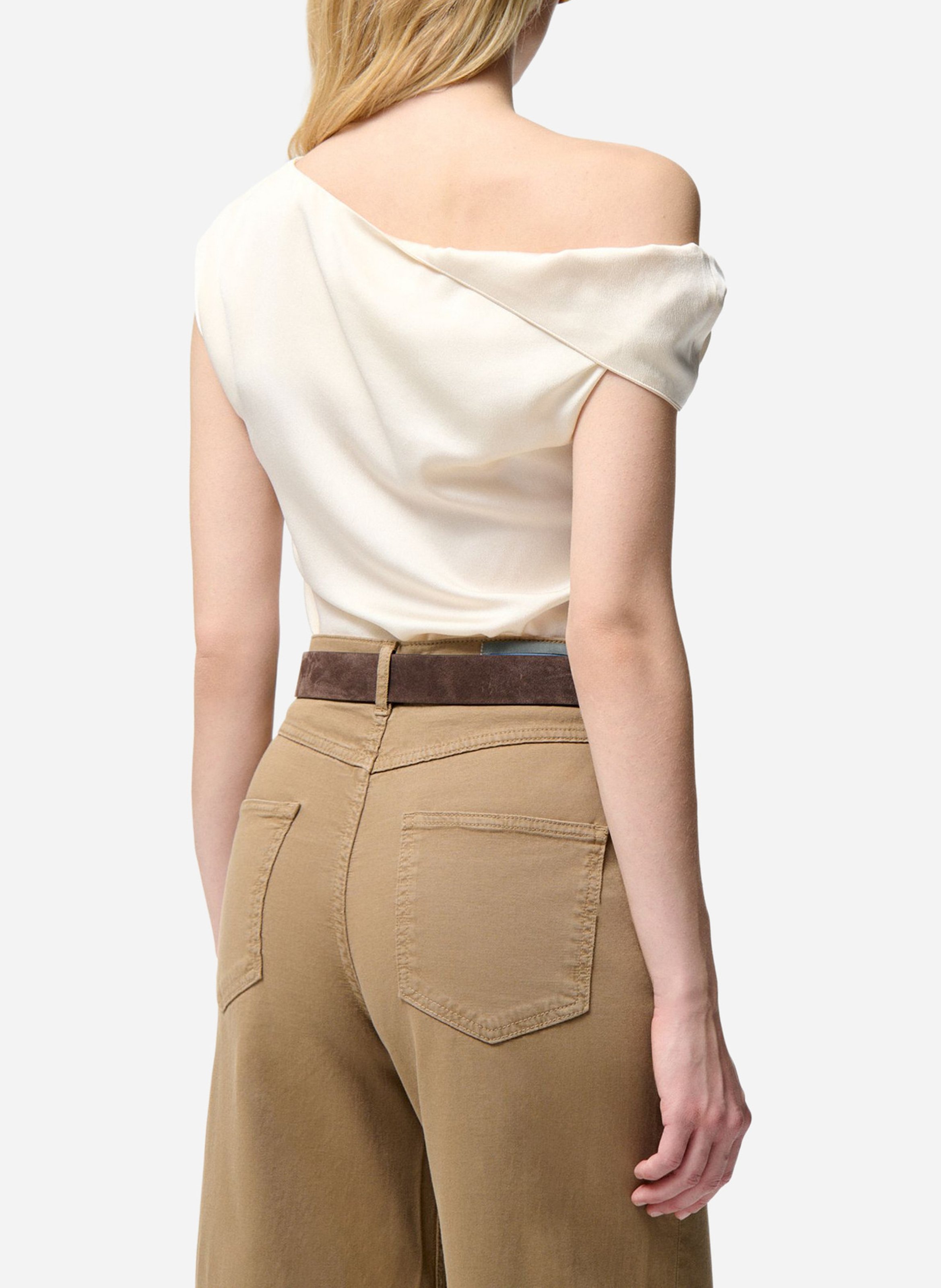 Top met asymmetrische hals VANESSA BRUNO Beige