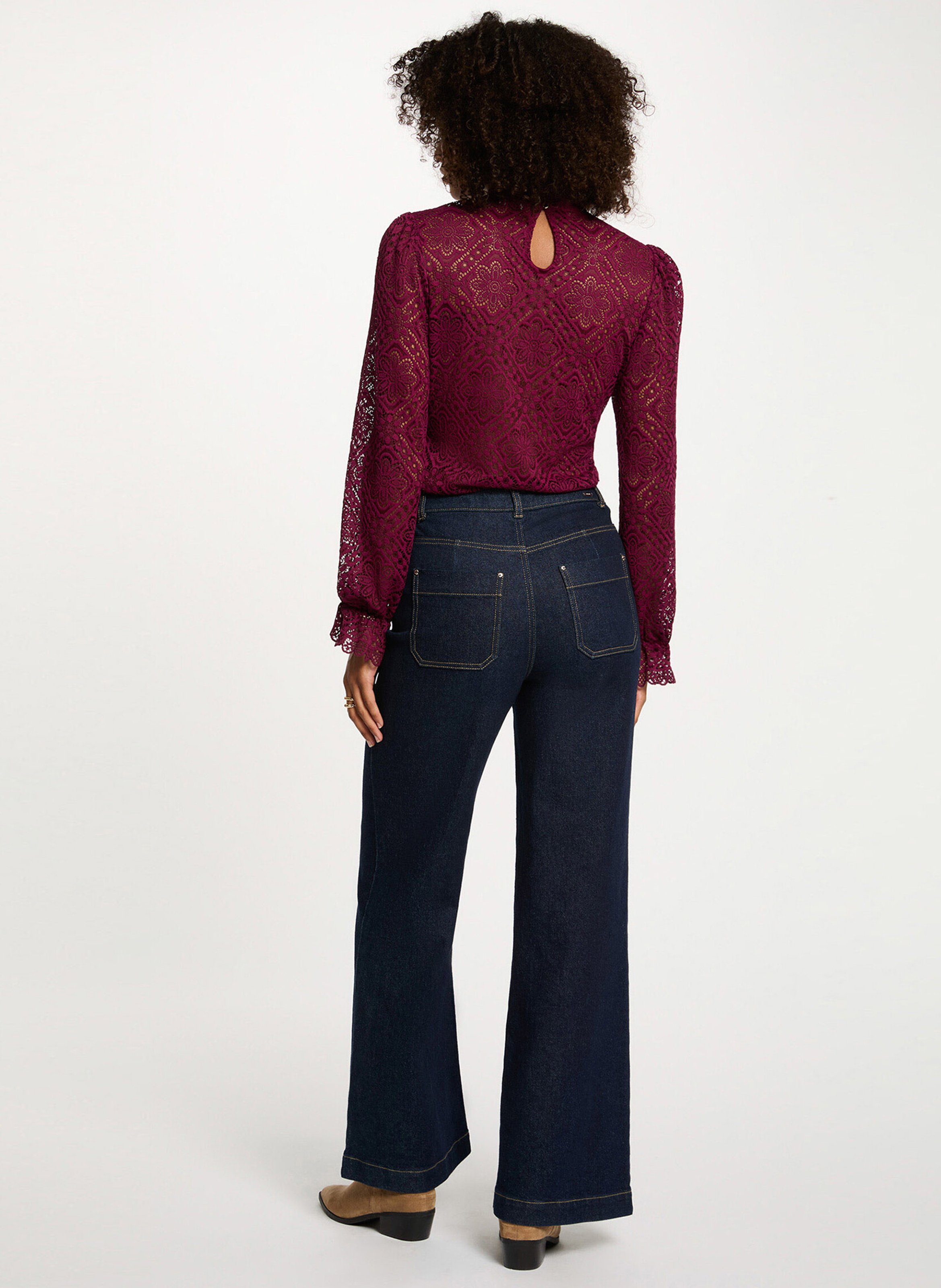 High-neck top MORGAN Purple