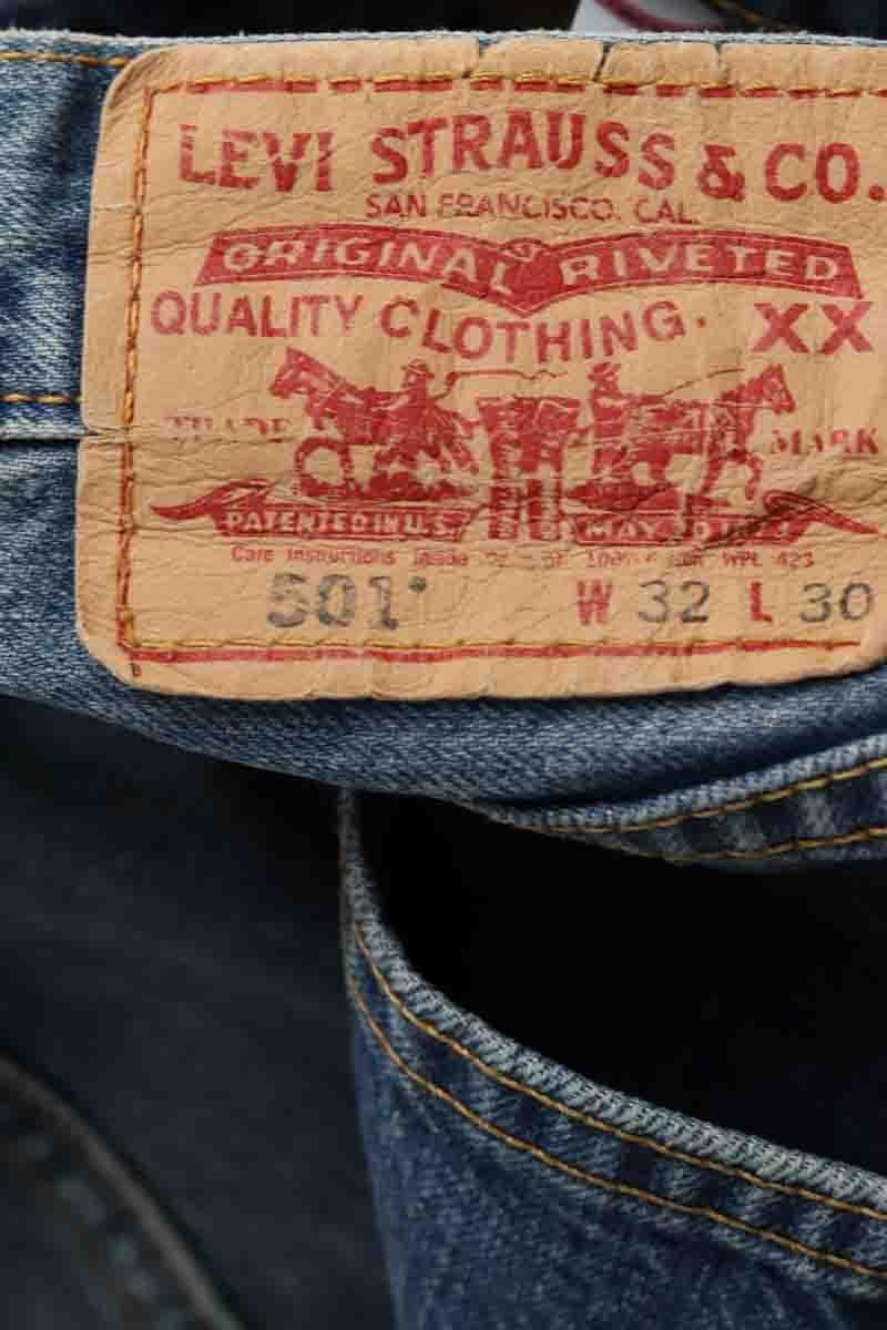 501? straight cotton jeans LEVI'S - Seconde main Blue