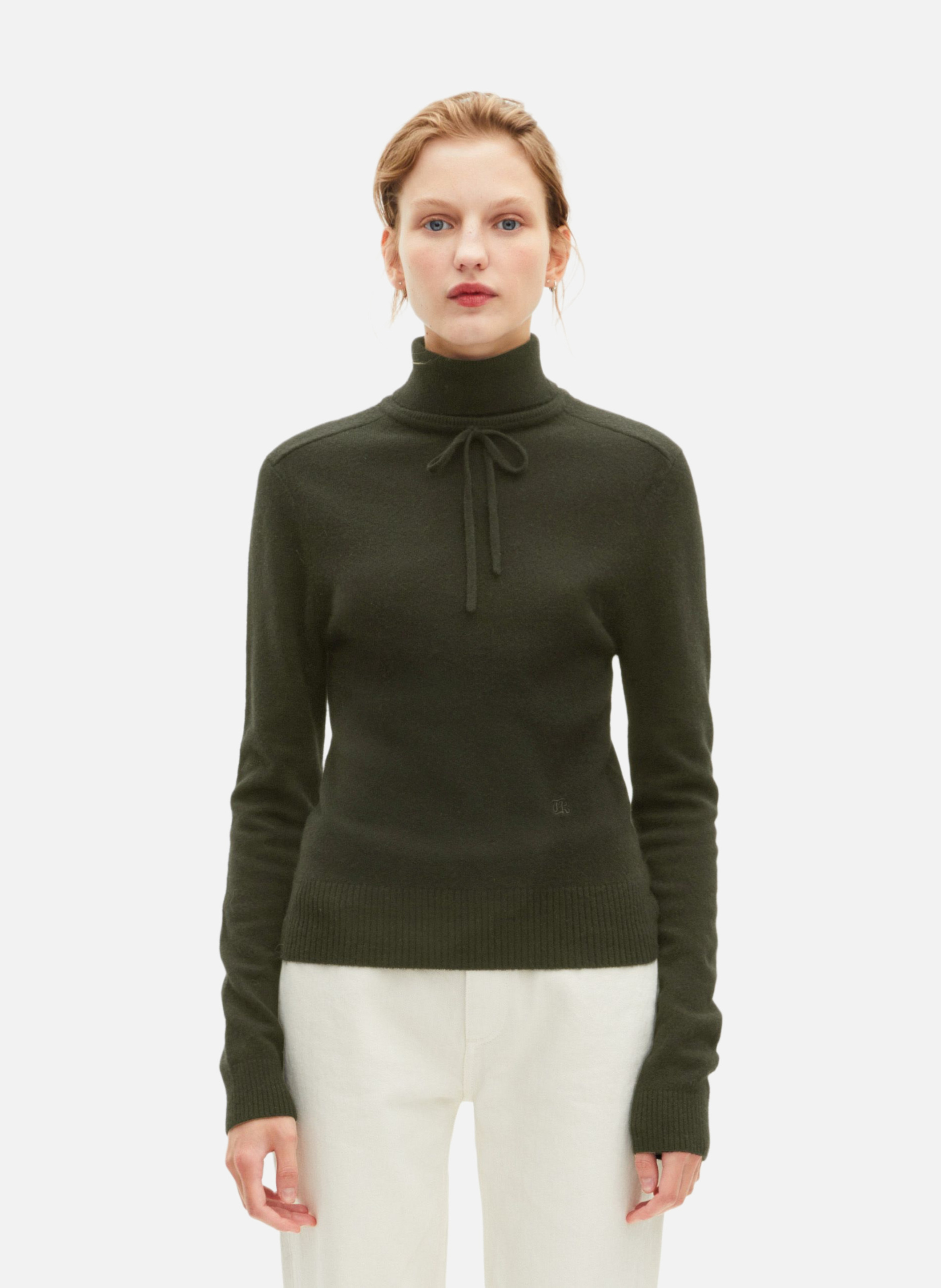 Cashmere polo neck sweater THE KOOPLES Green
