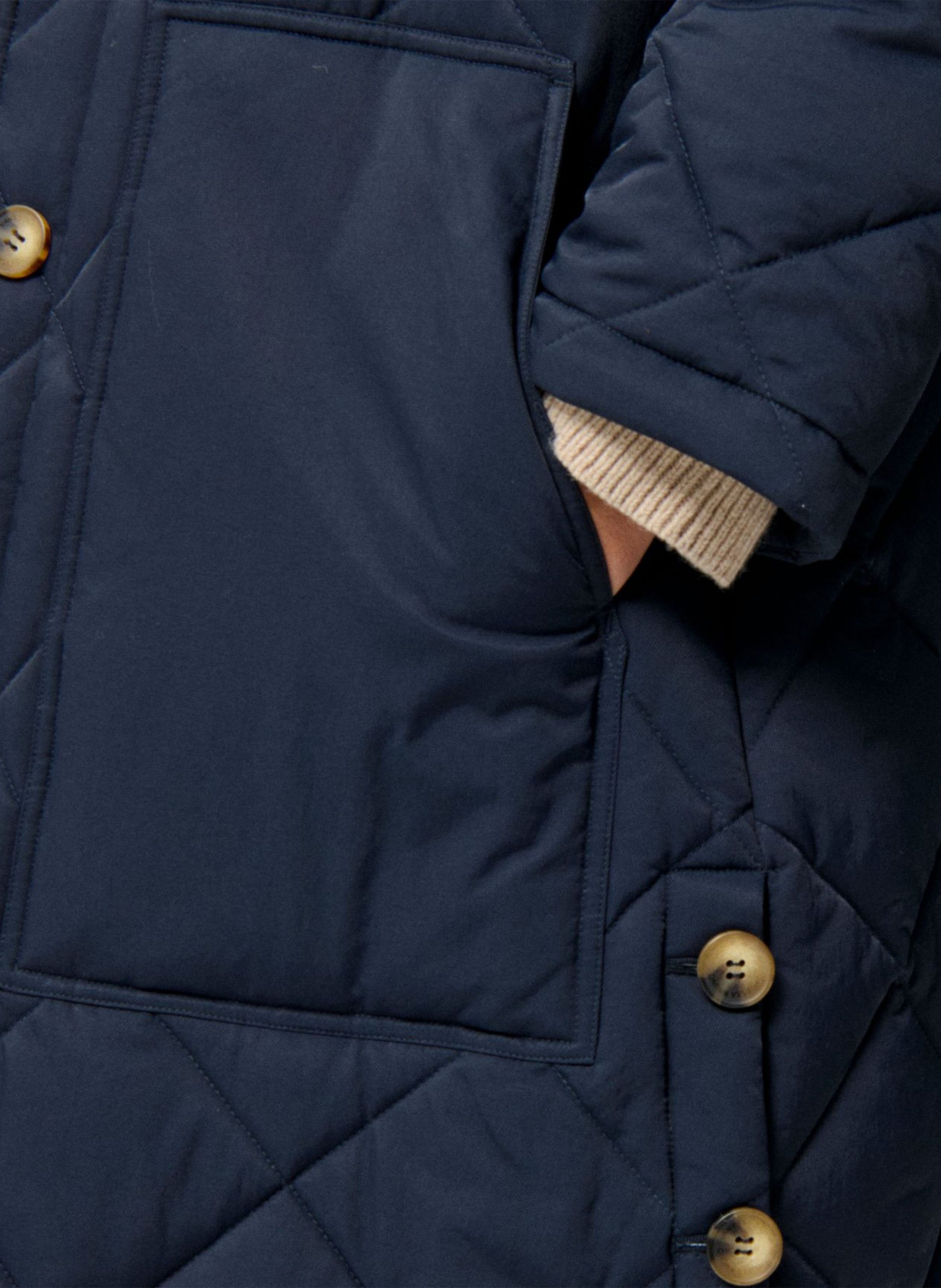 Manteau droit col classique matelassé VANESSA BRUNO Bleu