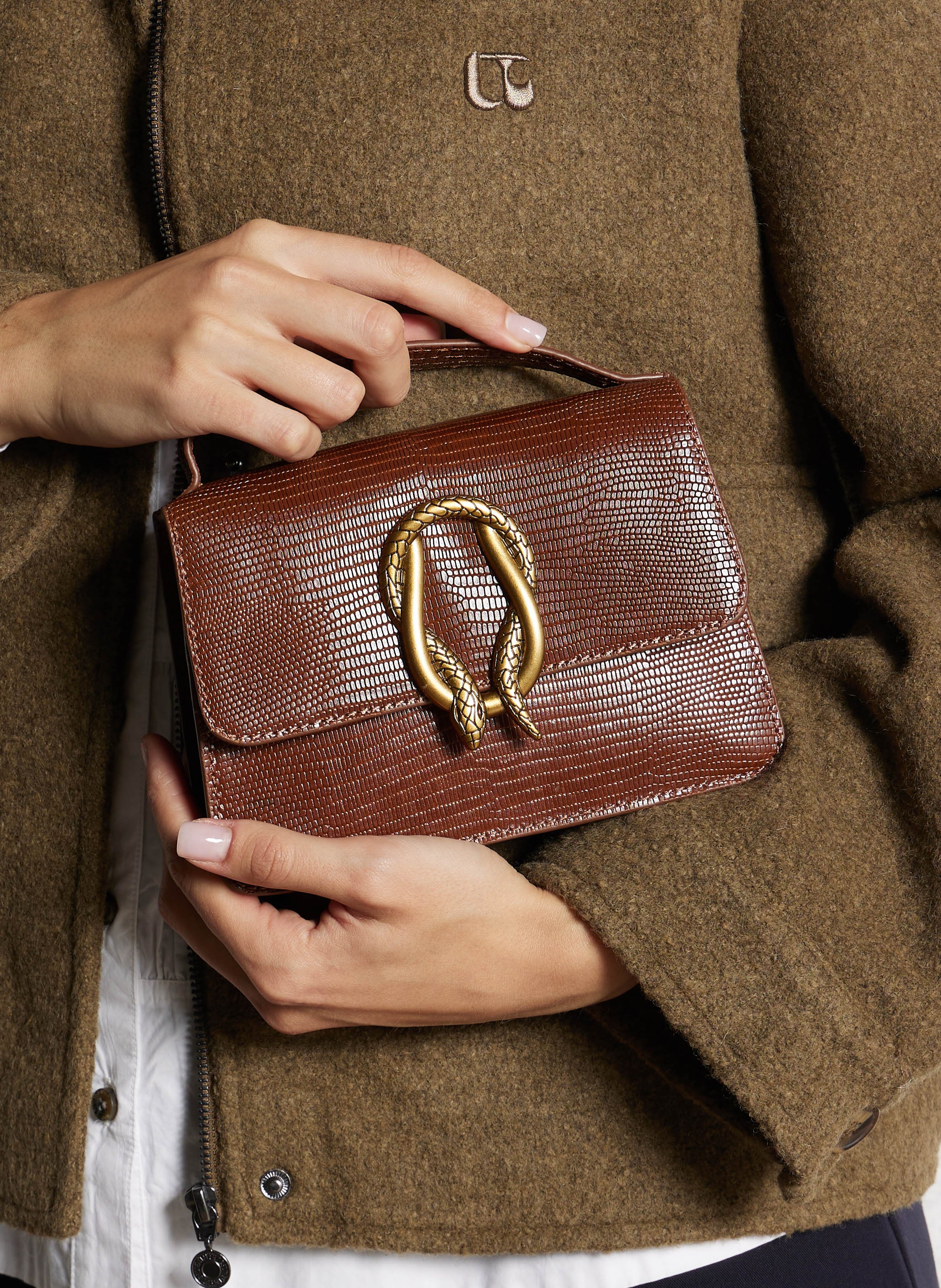 Sac bandoulière en cuir MAISON 123 Beige