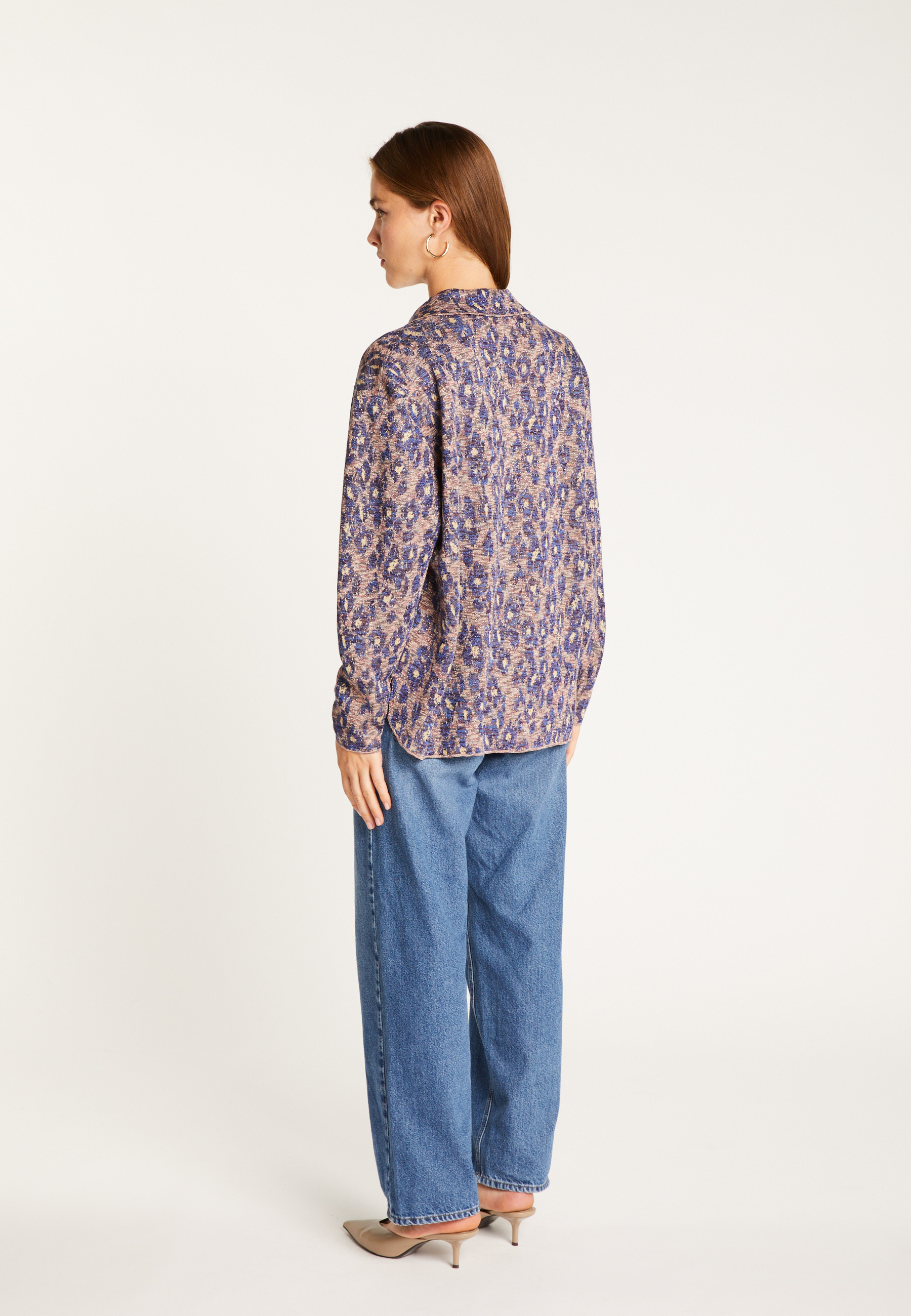 Shirt in iridescent viscose MAISON MONTAGUT Pink