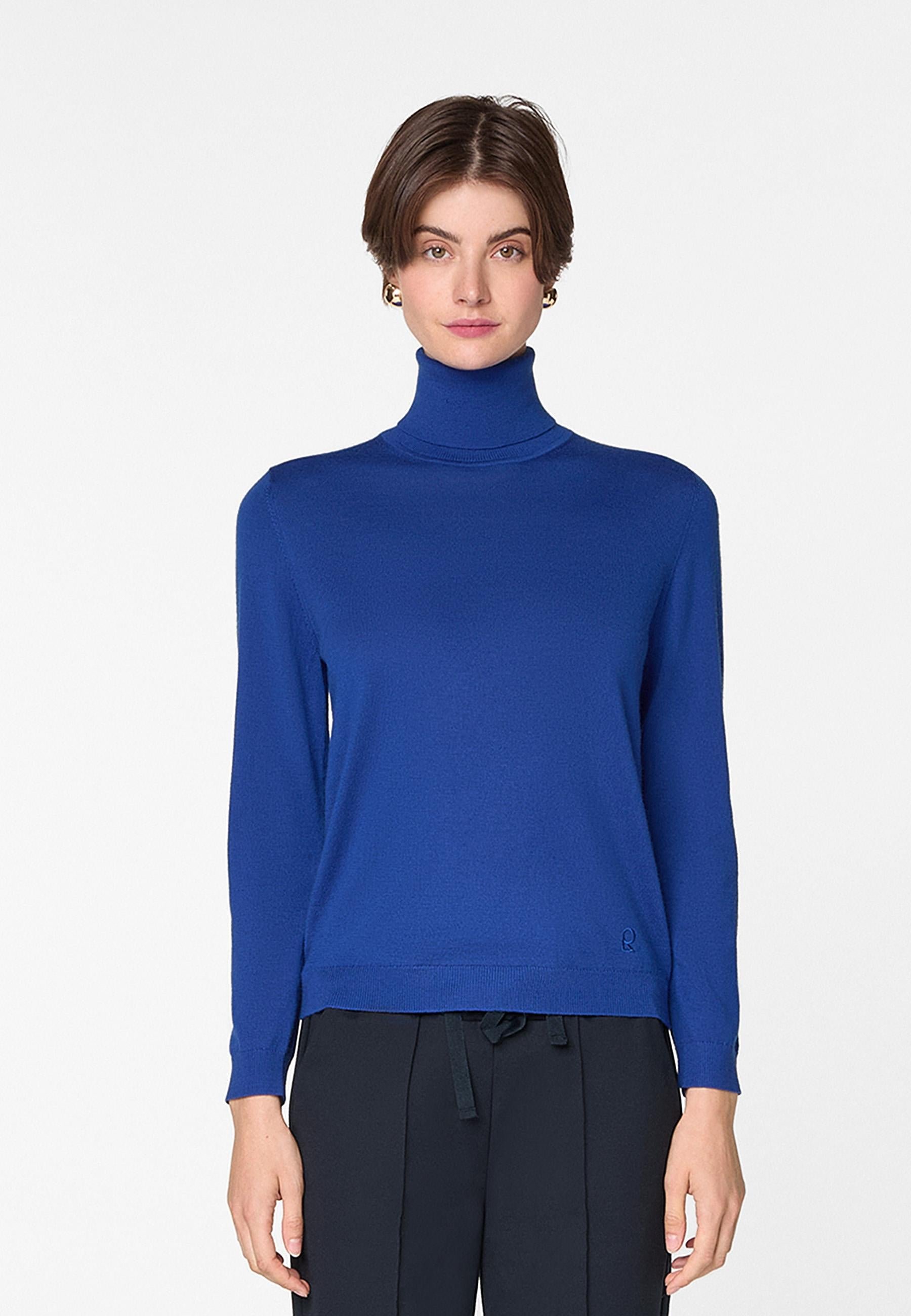 Merino wool roll-neck sweater RODIER Blue
