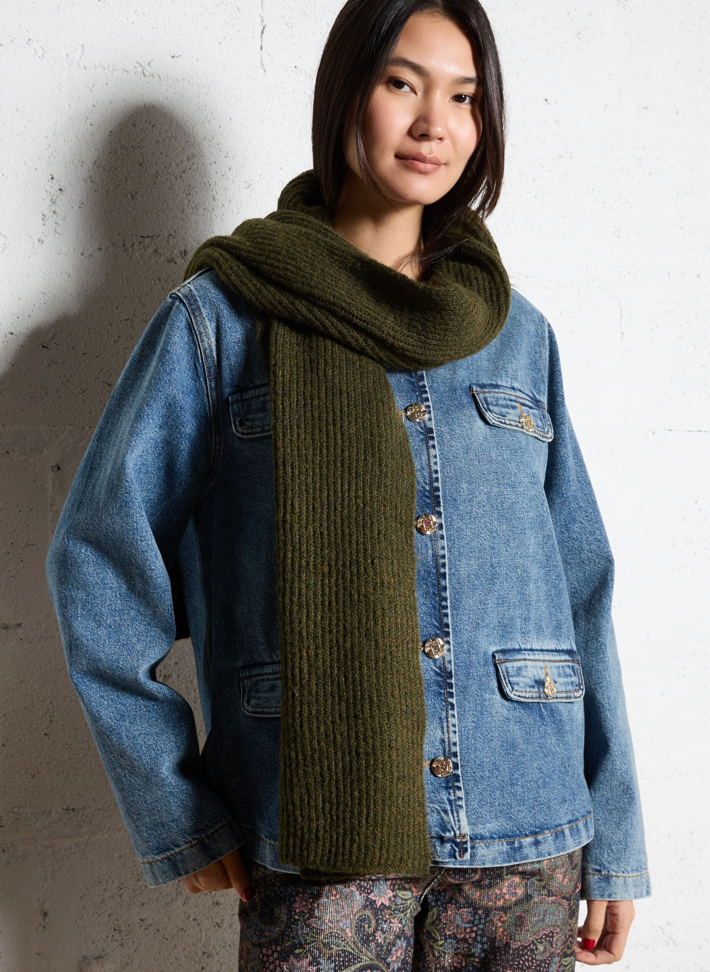 Echarpe unie à monogramme LE TEMPS DES CERISES