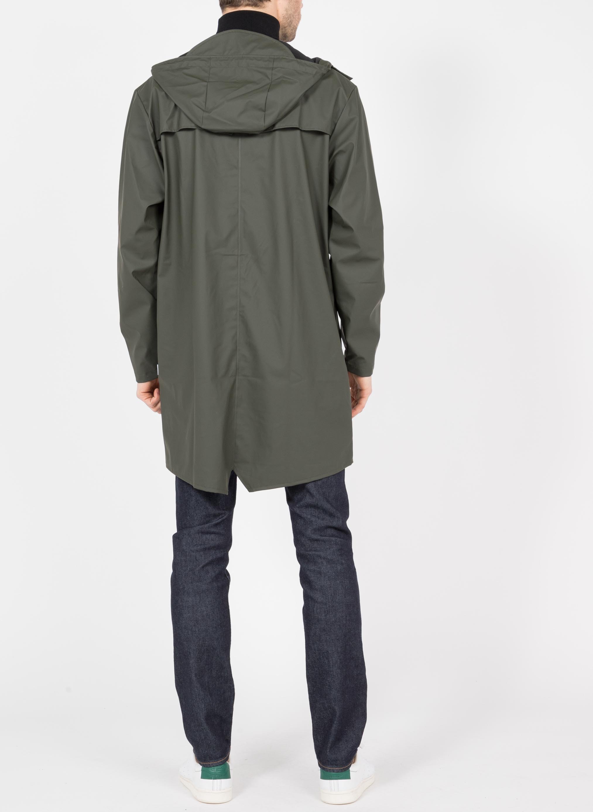Coupe-vent imperméable à capuche RAINS Vert