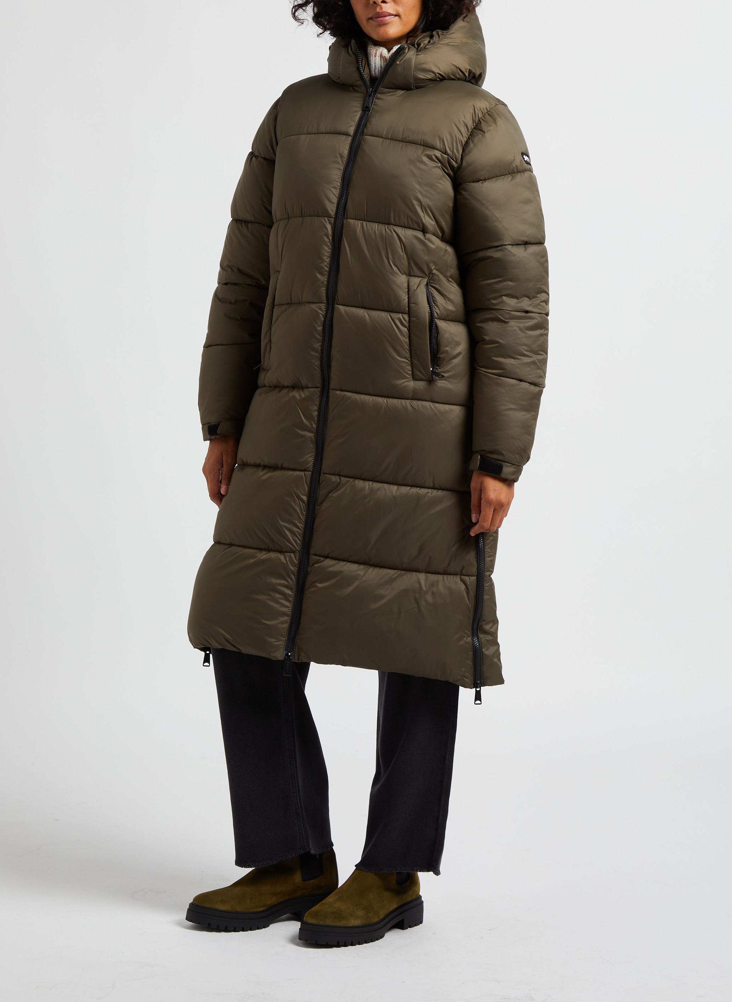 Doudoune longue à capuche SCHOTT Doré