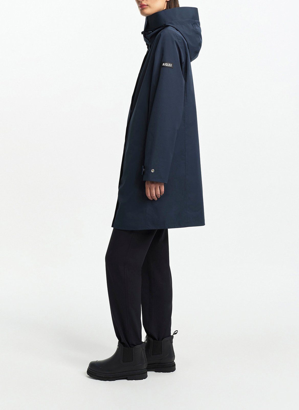 Parka met ruime capuchon in effen kleur AIGLE Blauw