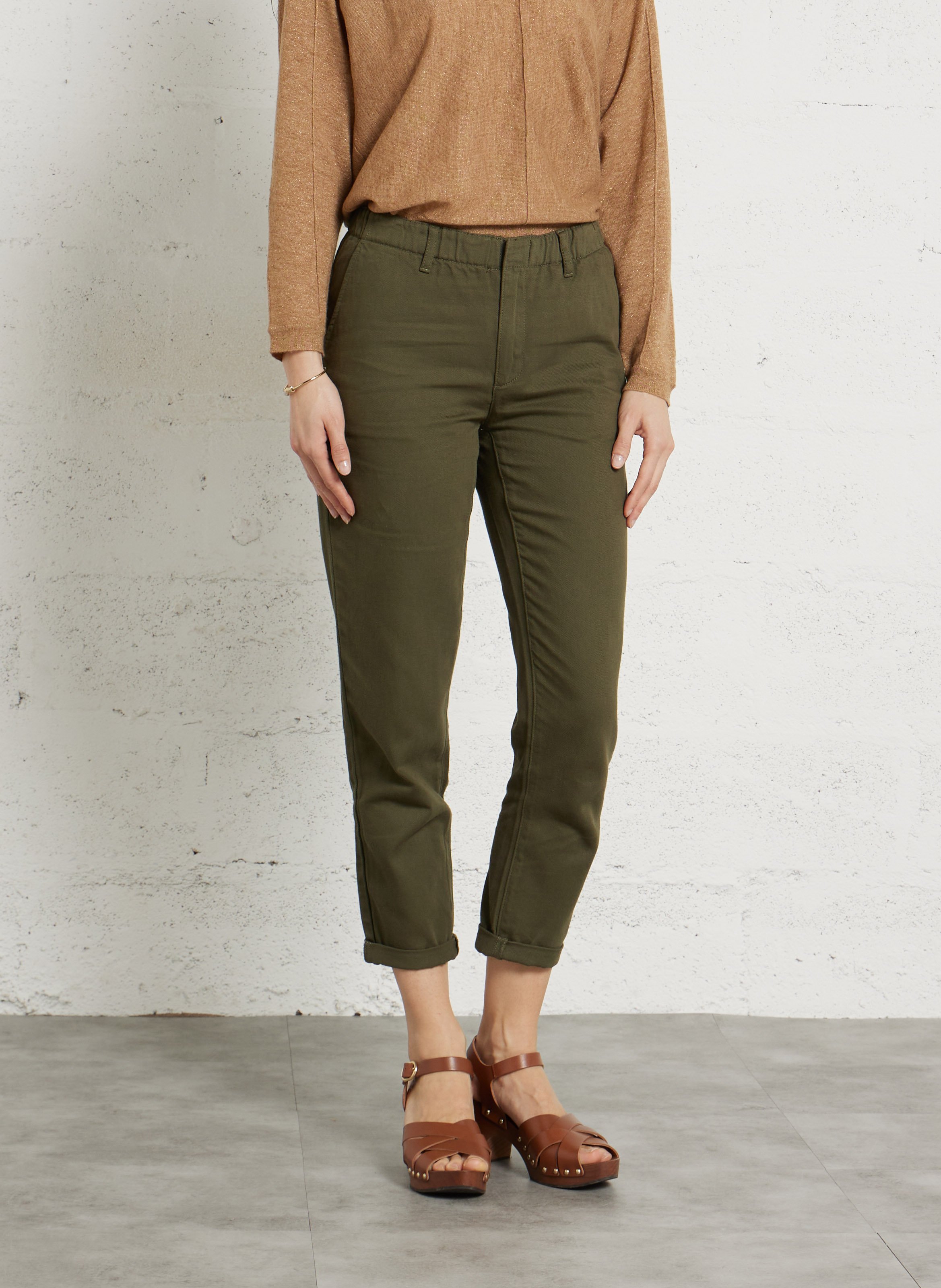 Pantalón chino tobillero de algodón MAISON 123