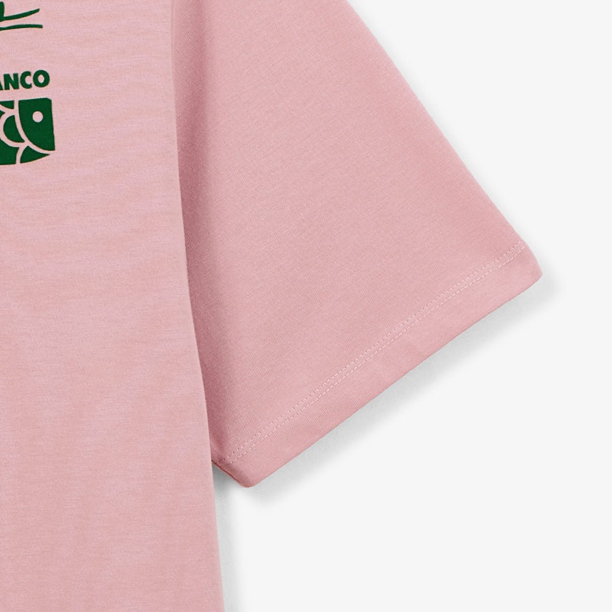 Round neck T-shirt with chest print in cotton SERGE BLANCO Pink