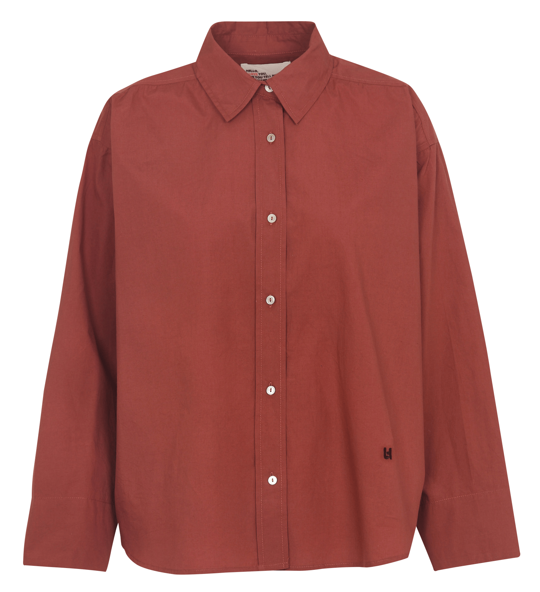 Hemd mit Hemdkragen aus Baumwolle LEON & HARPER Braun