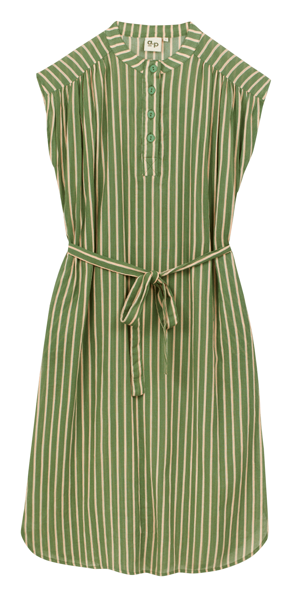 Wijdvallende jurk van biologisch katoen A.P Kaki