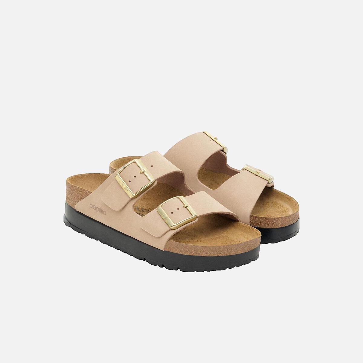 Sandales plates BIRKENSTOCK Beige
