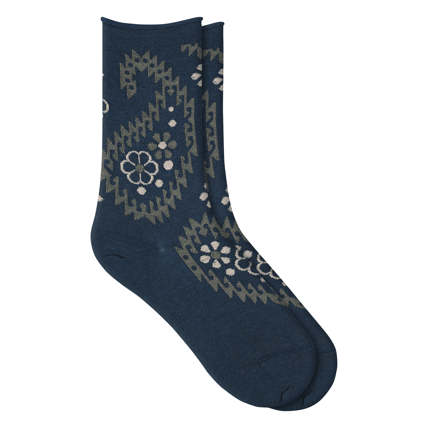 Socken mit gemustertem Wollmix BLEUFORET