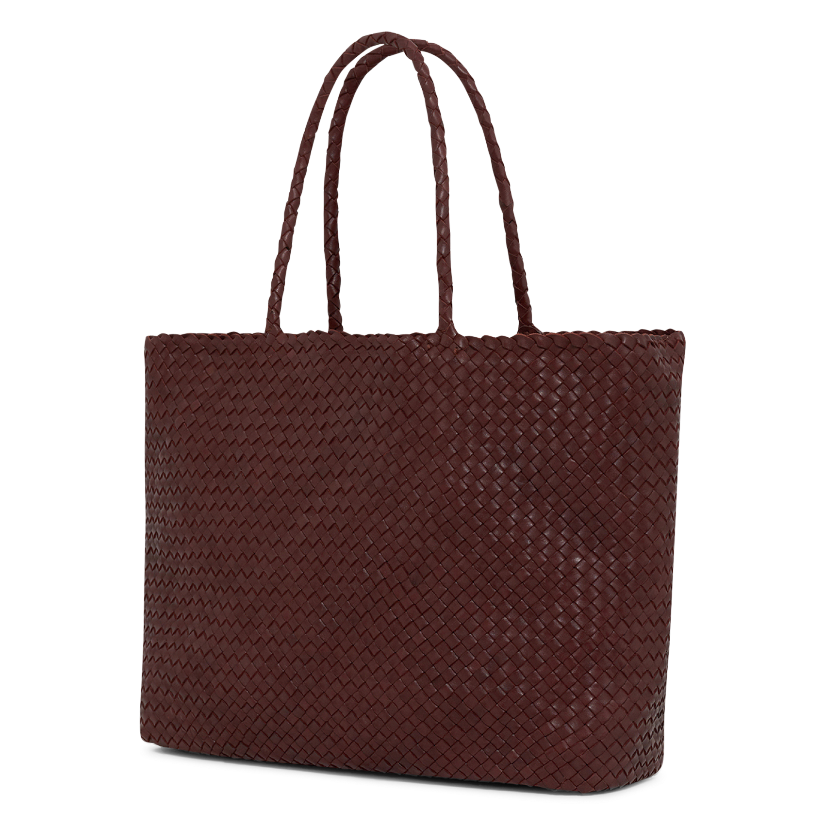 Bolso shopper de piel trenzada PABLO Rojo