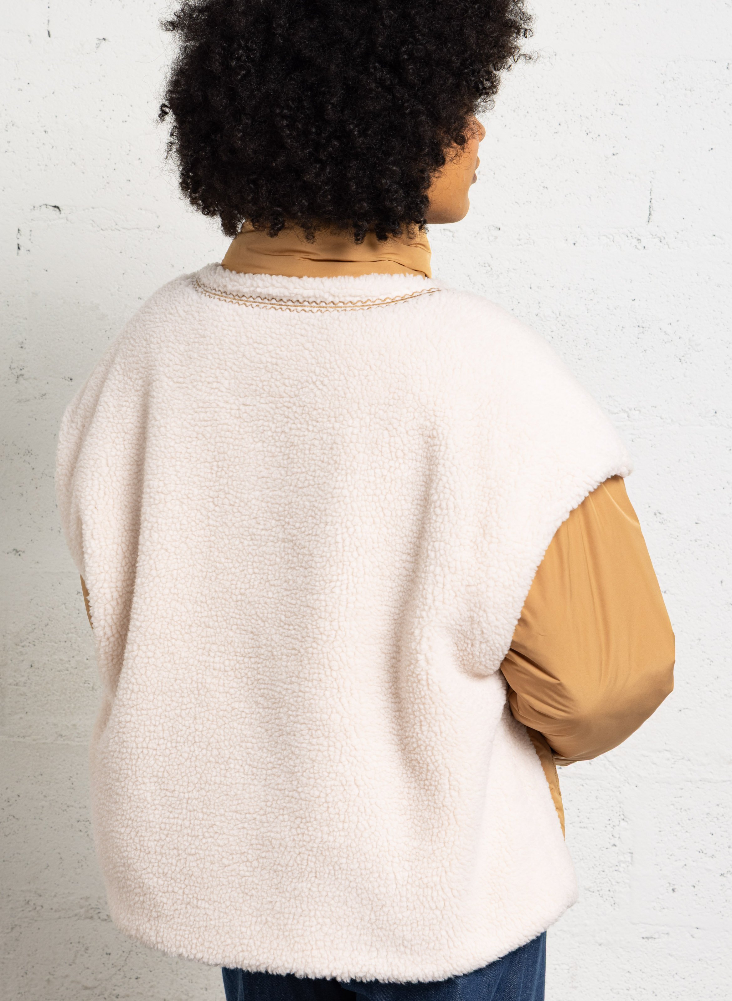 High collar coat LOUISE MISHA Beige