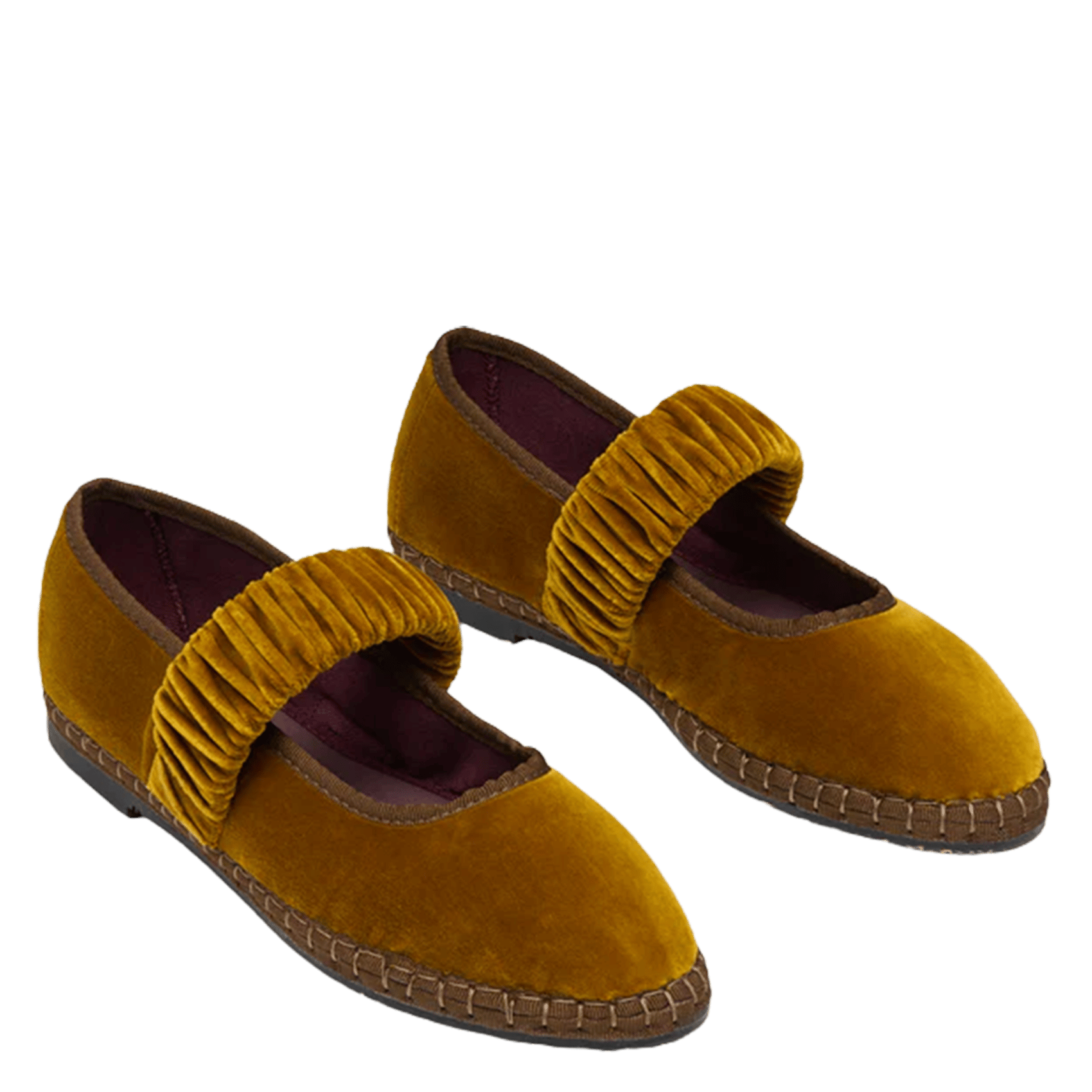 Ballerines à bride en velours FLABELUS Jaune