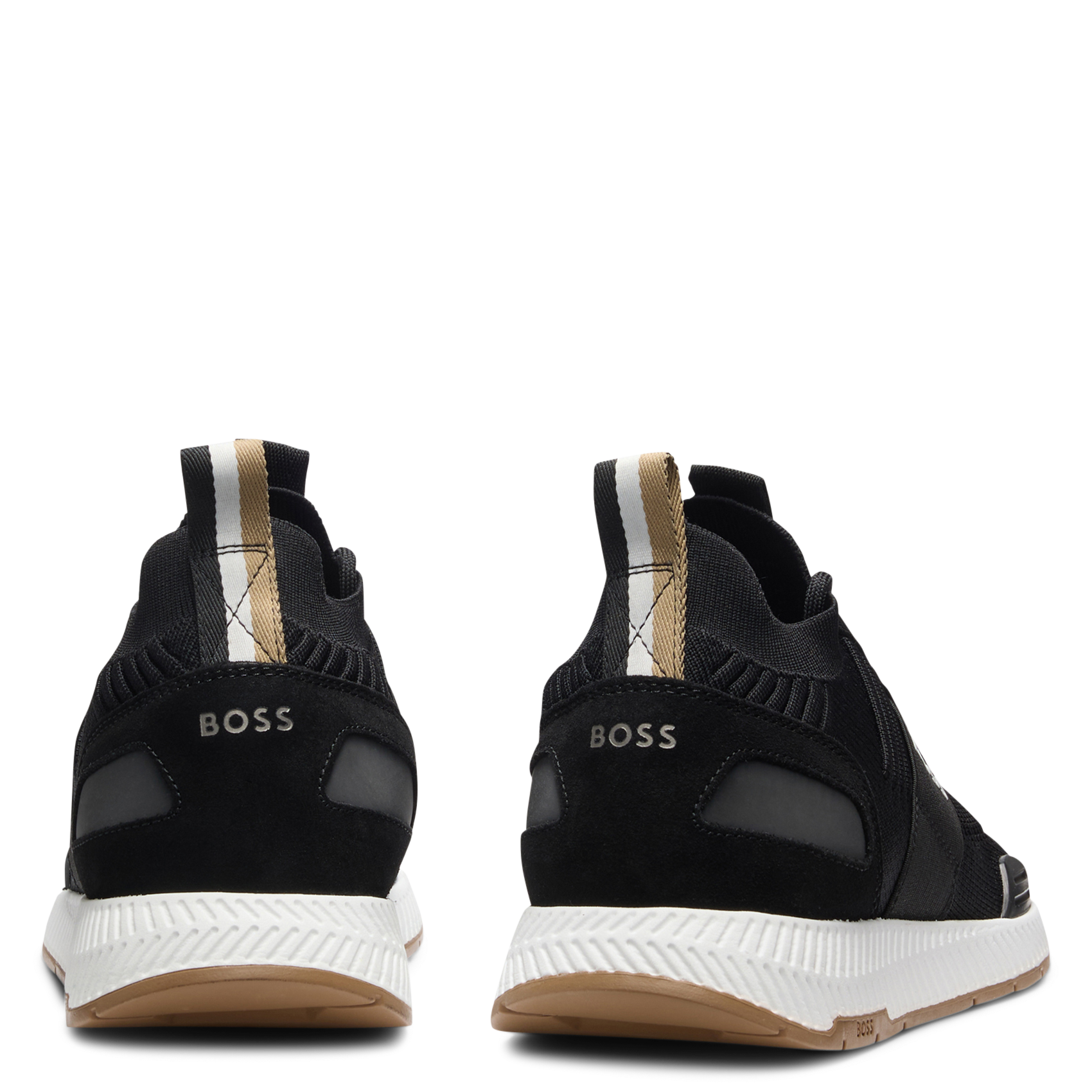 Low-top lace-up sneakers BOSS Black