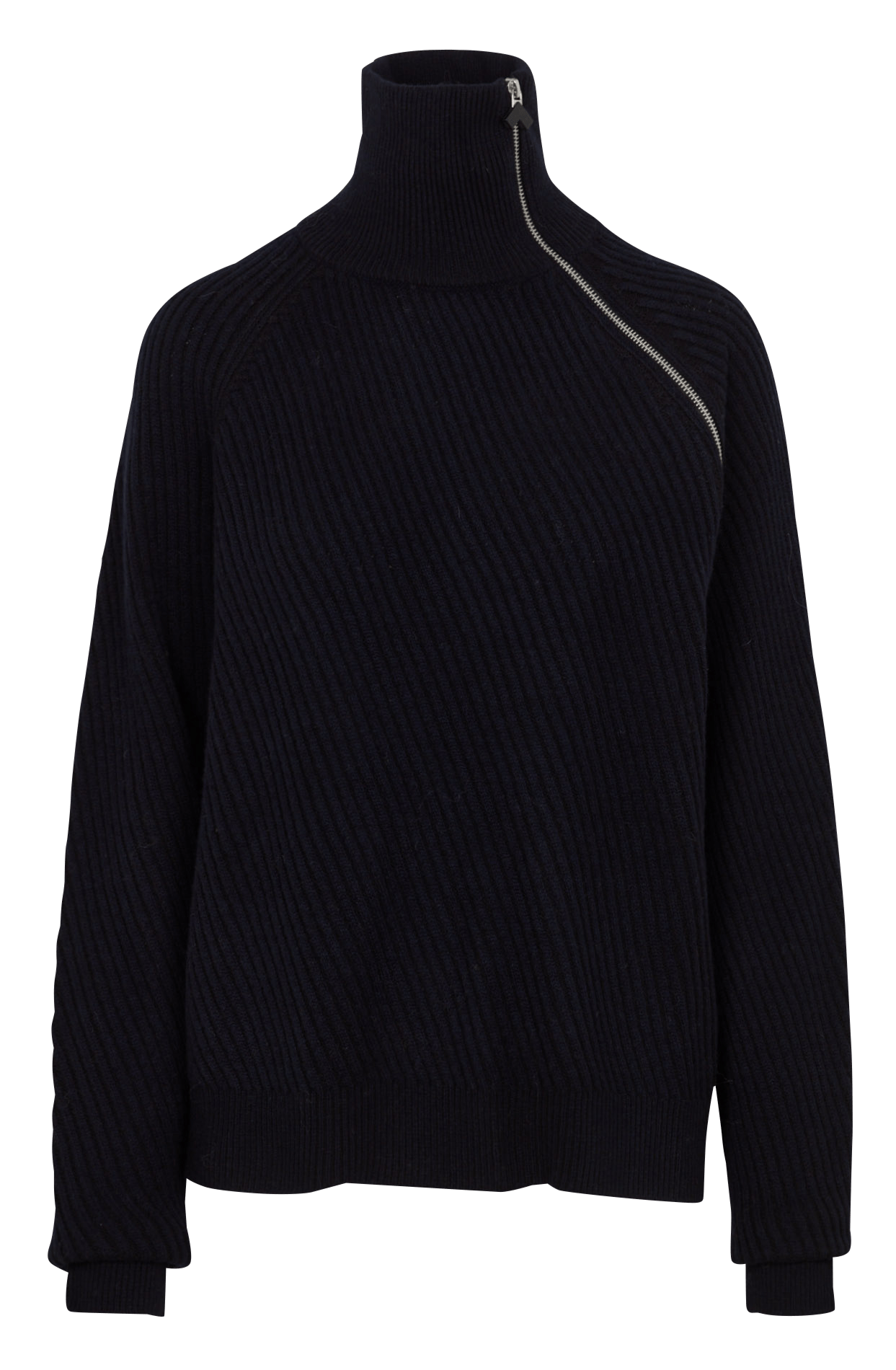 Loose-fit wool sweater with high neck BELLEROSE Blue