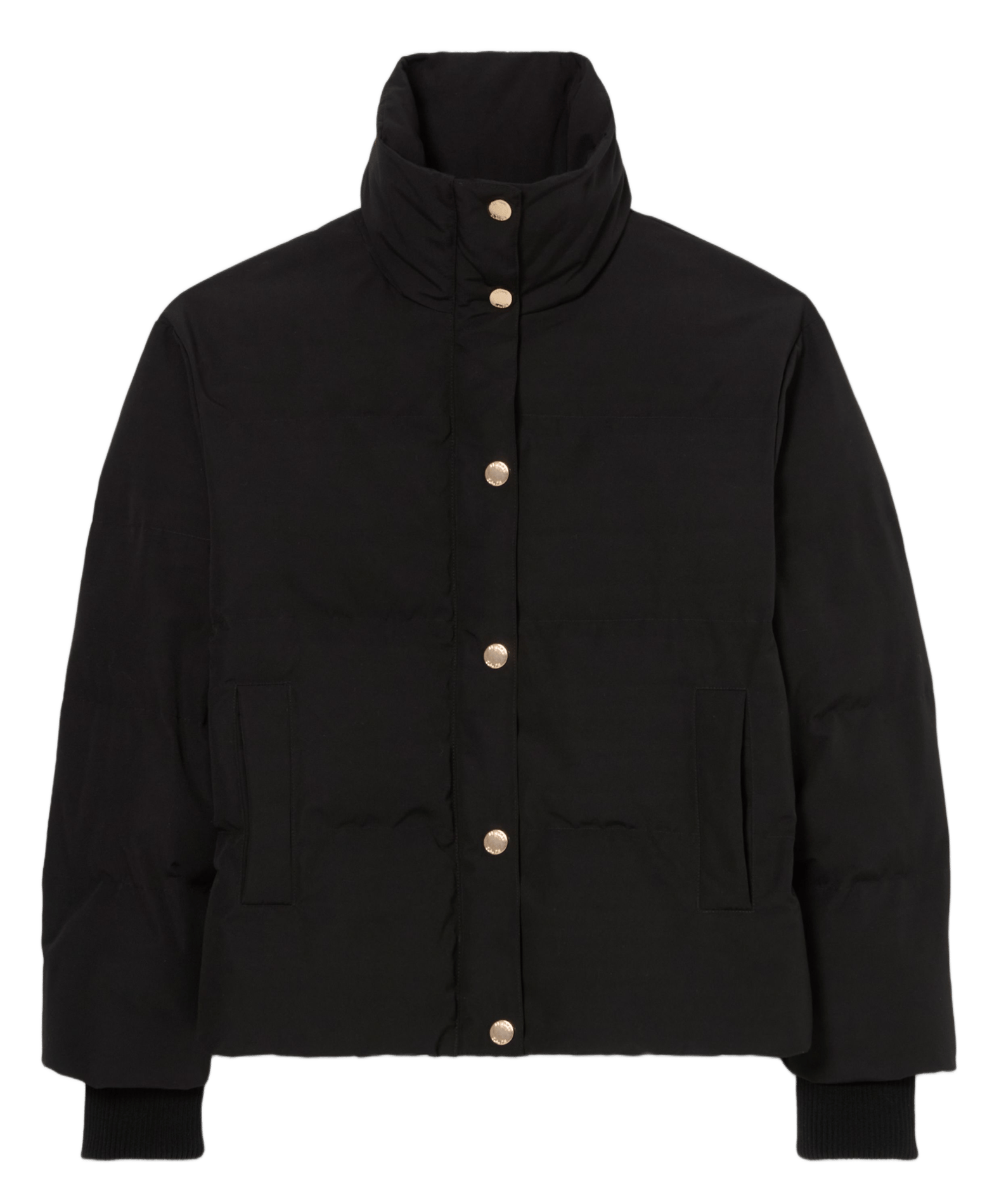 Gerade geschnittene Steppjacke mit Stehkragen CLAUDIE PIERLOT Schwarz