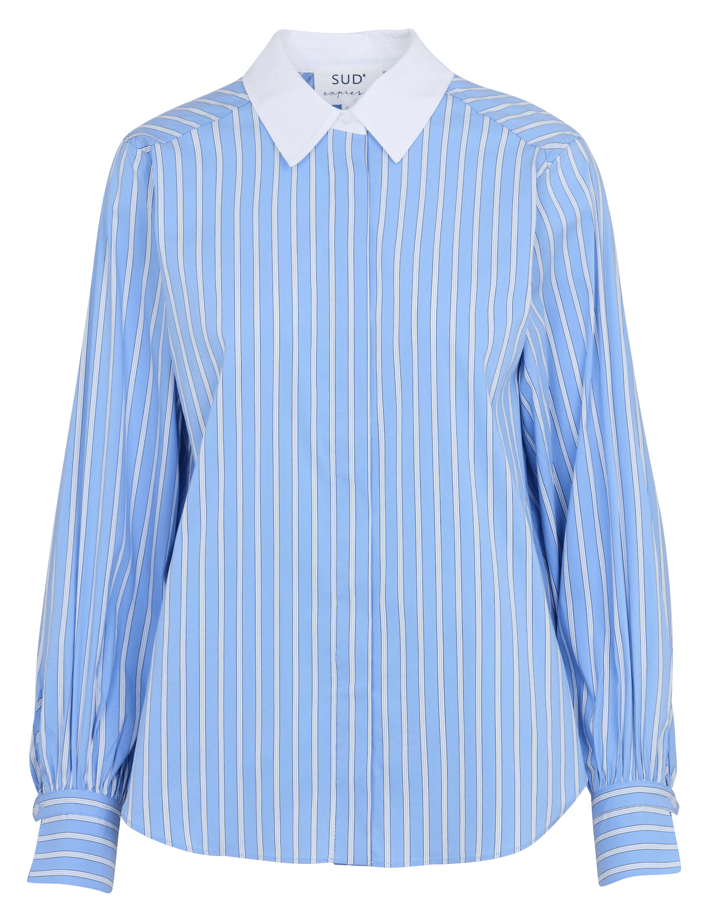Ruimvallende blouse | katoenblend SUD EXPRESS Blauw