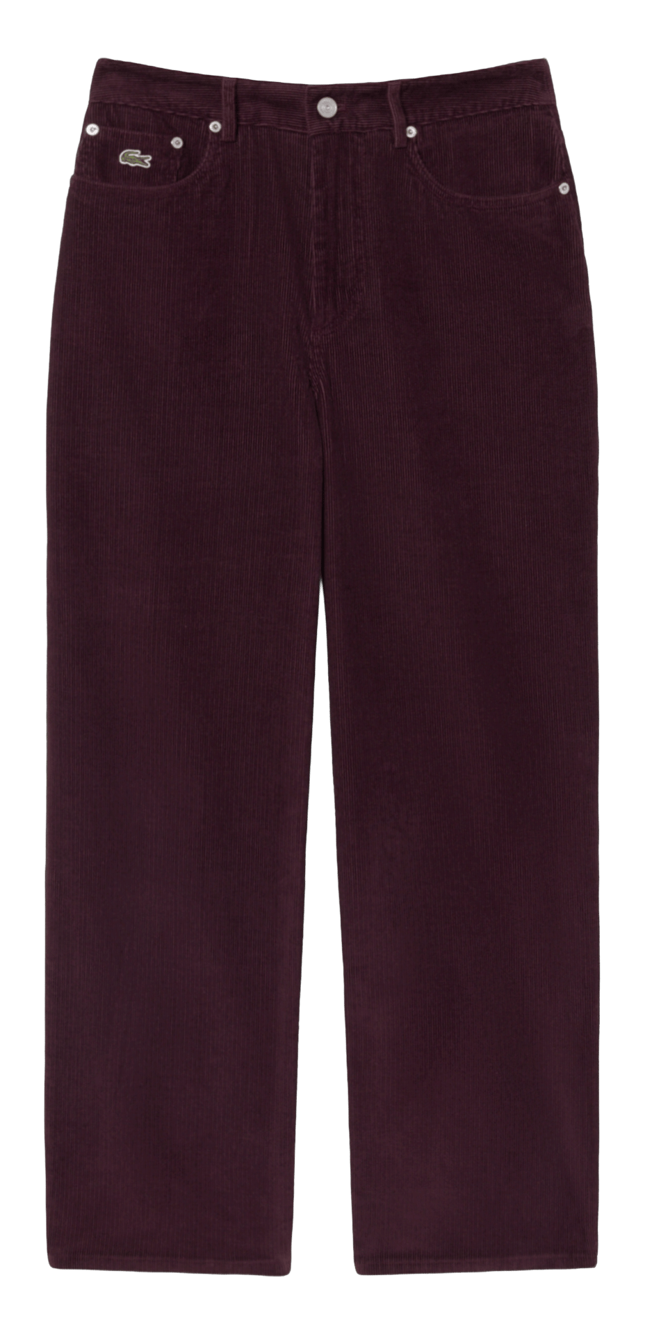 Cotton corduroy straight-leg pants LACOSTE Red