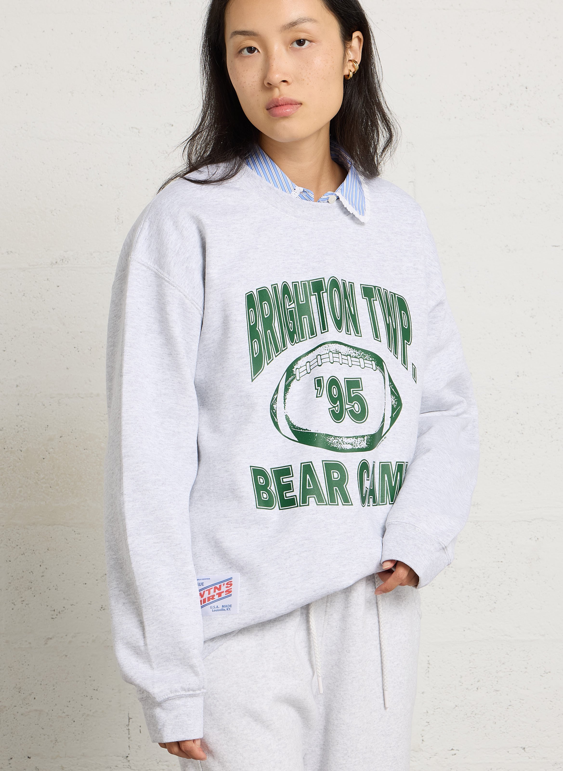 Sweat oversize en coton mélangé NEWTONE Gris
