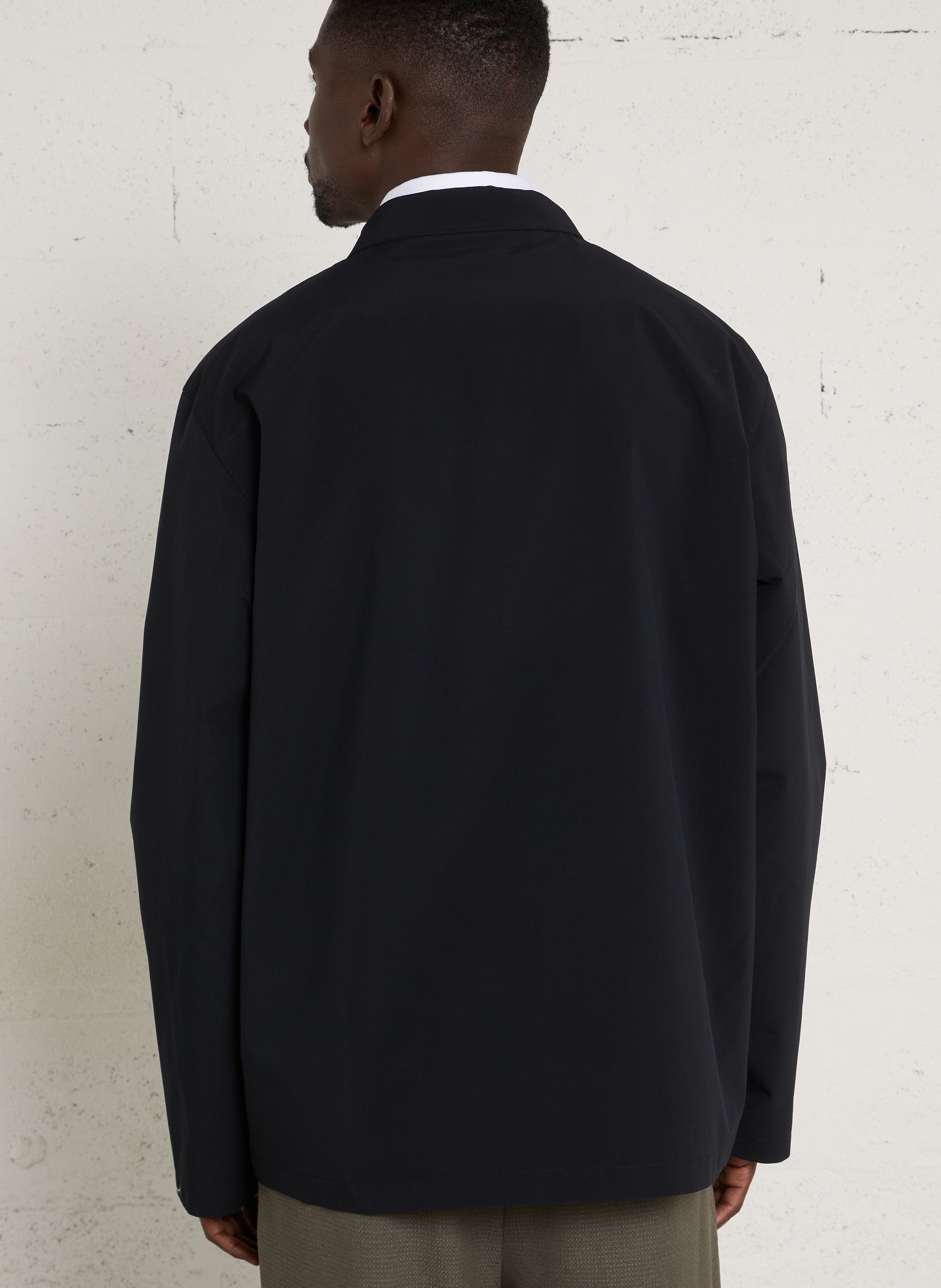 Loose zip-up jacket in a solid color CASUAL FRIDAY Blue