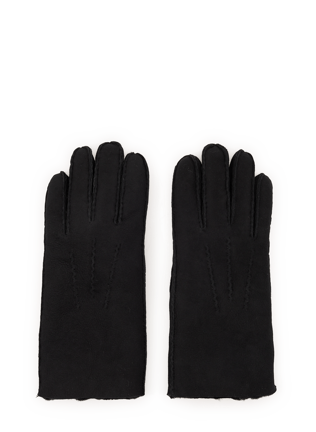 Lined suede leather gloves SAISON 1865 Black