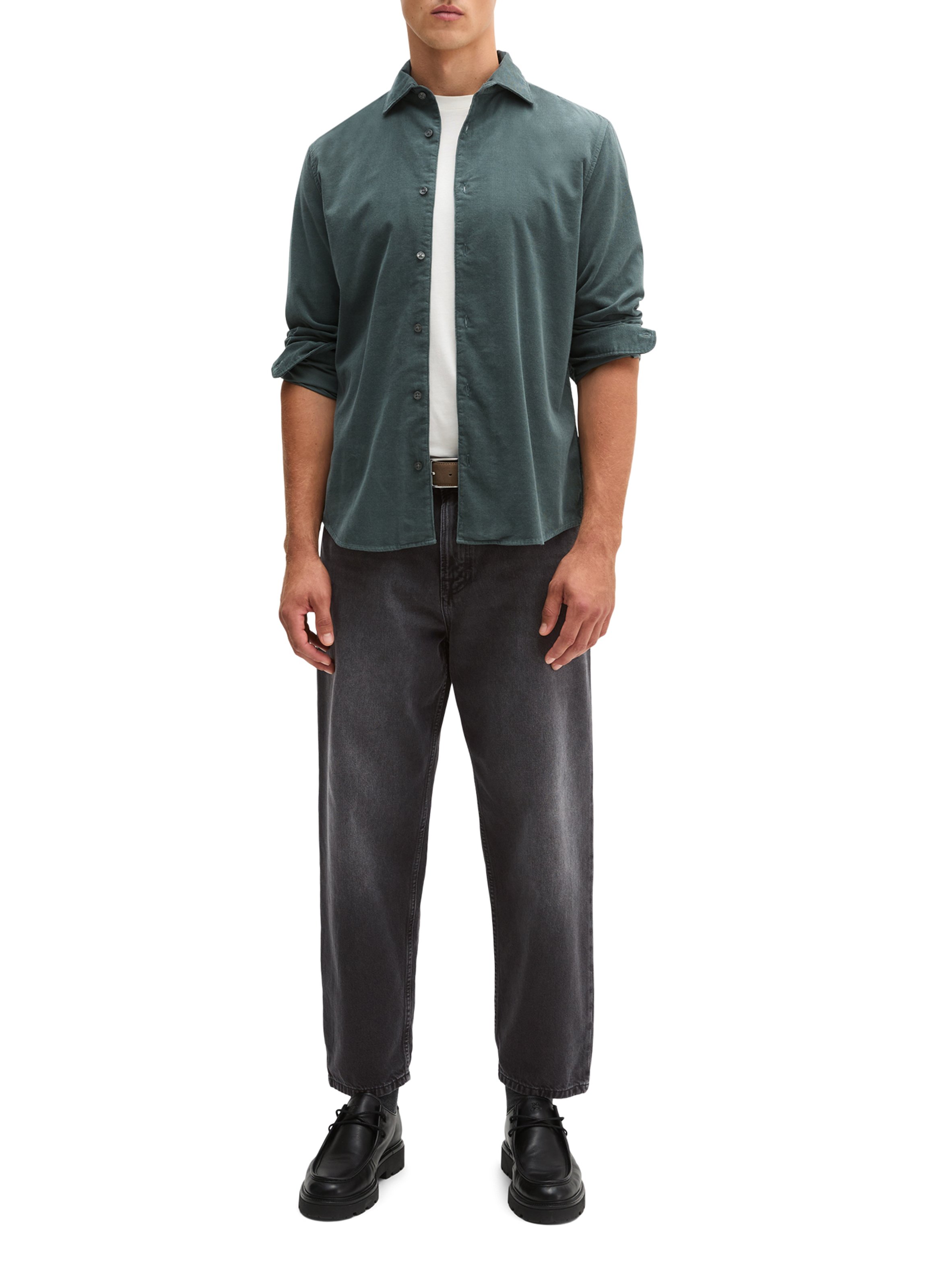 Katoenen blouse met klassieke kraag MARC O'POLO Grijs